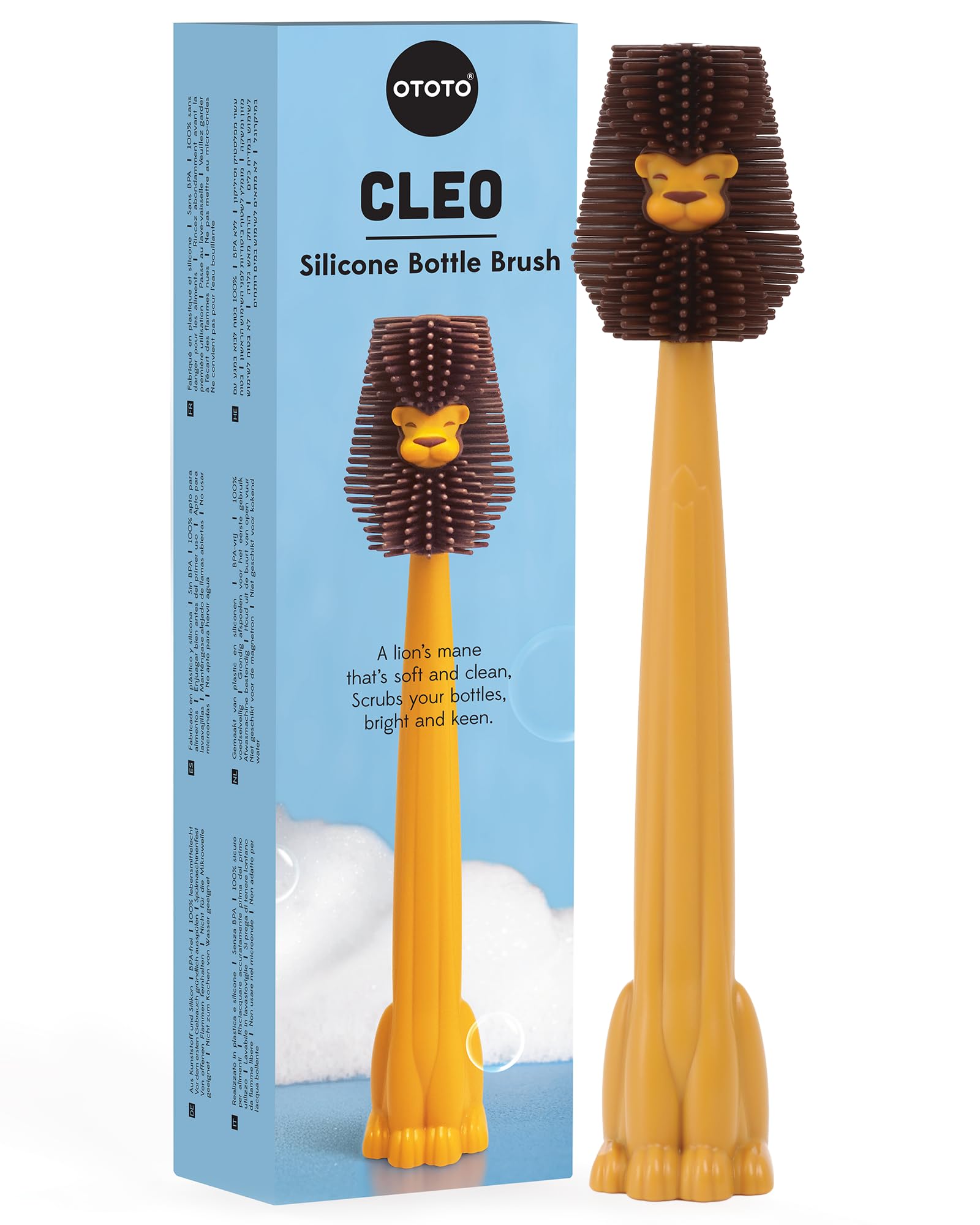 OTOTO Gnome Dish Brush with Handle - Cleaning Brush, Vegetable Brush, - View 9