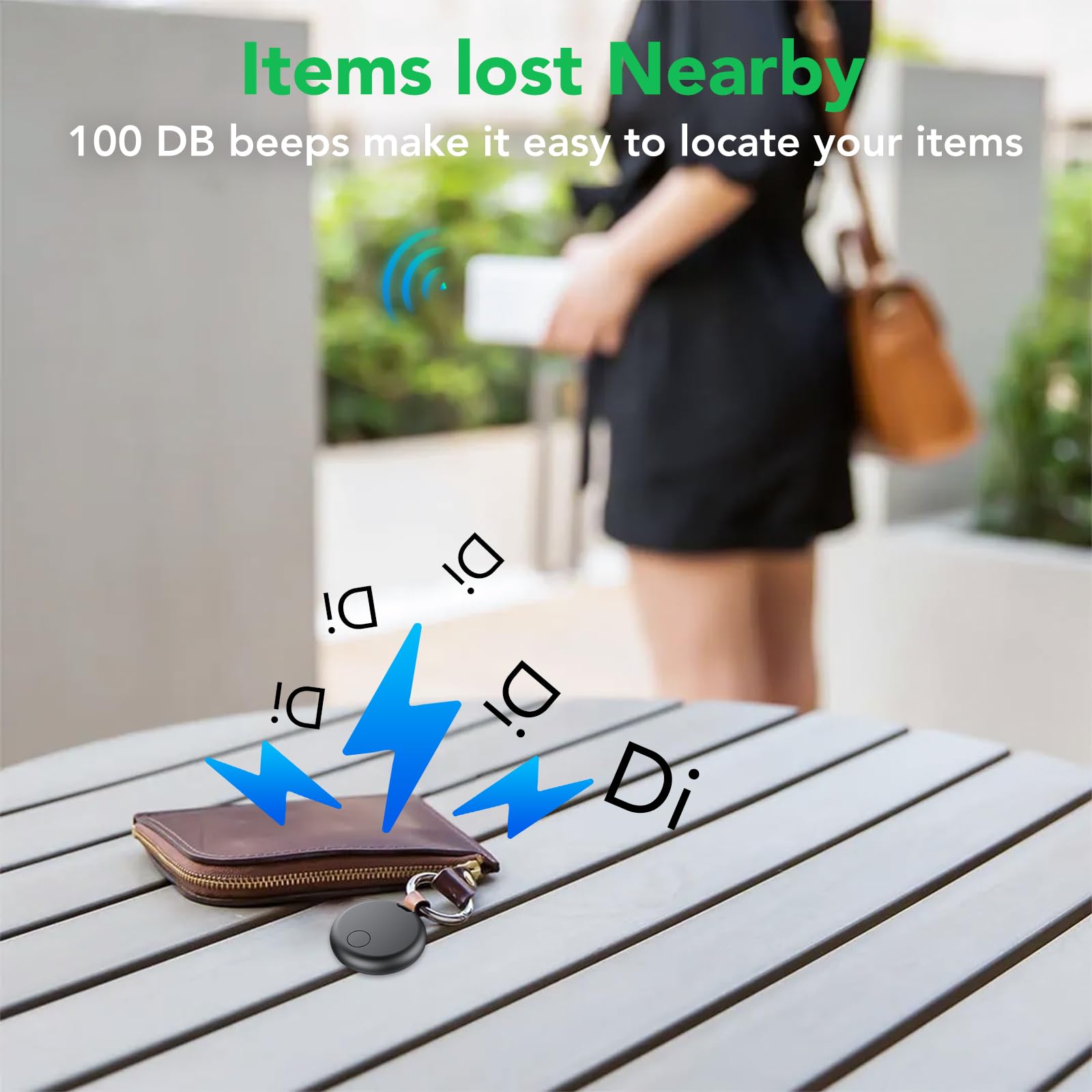 aowoka Air Tracker Tags 4-pack, Bluetooth electronic finders for keys, luggage, and satchels, compatible with Apple Find My app