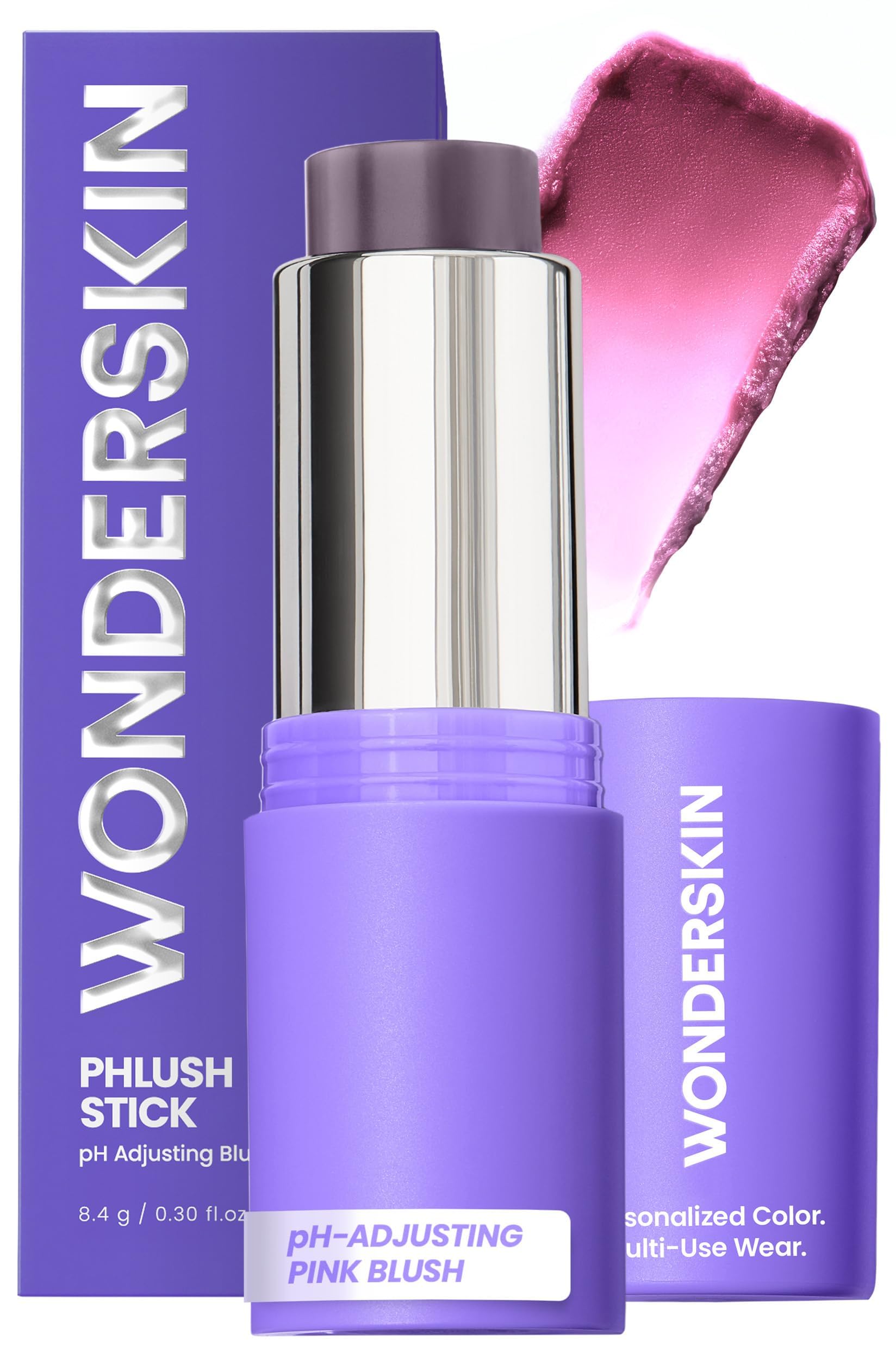 Wonderskin Cream Blush Stick pH-Activated - pHlush Stick, Blush for Ch - View 2