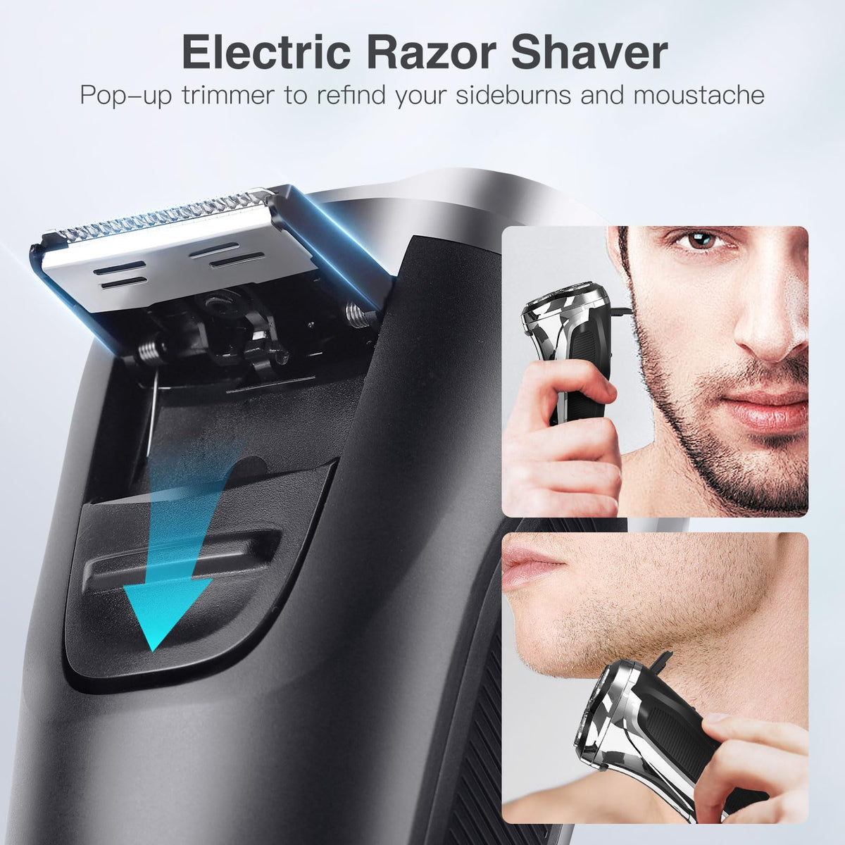 YIRISO Electric Razor for Men 9000 RPM Smooth Rotary Shaver - YIRISO Official Imagery - 4