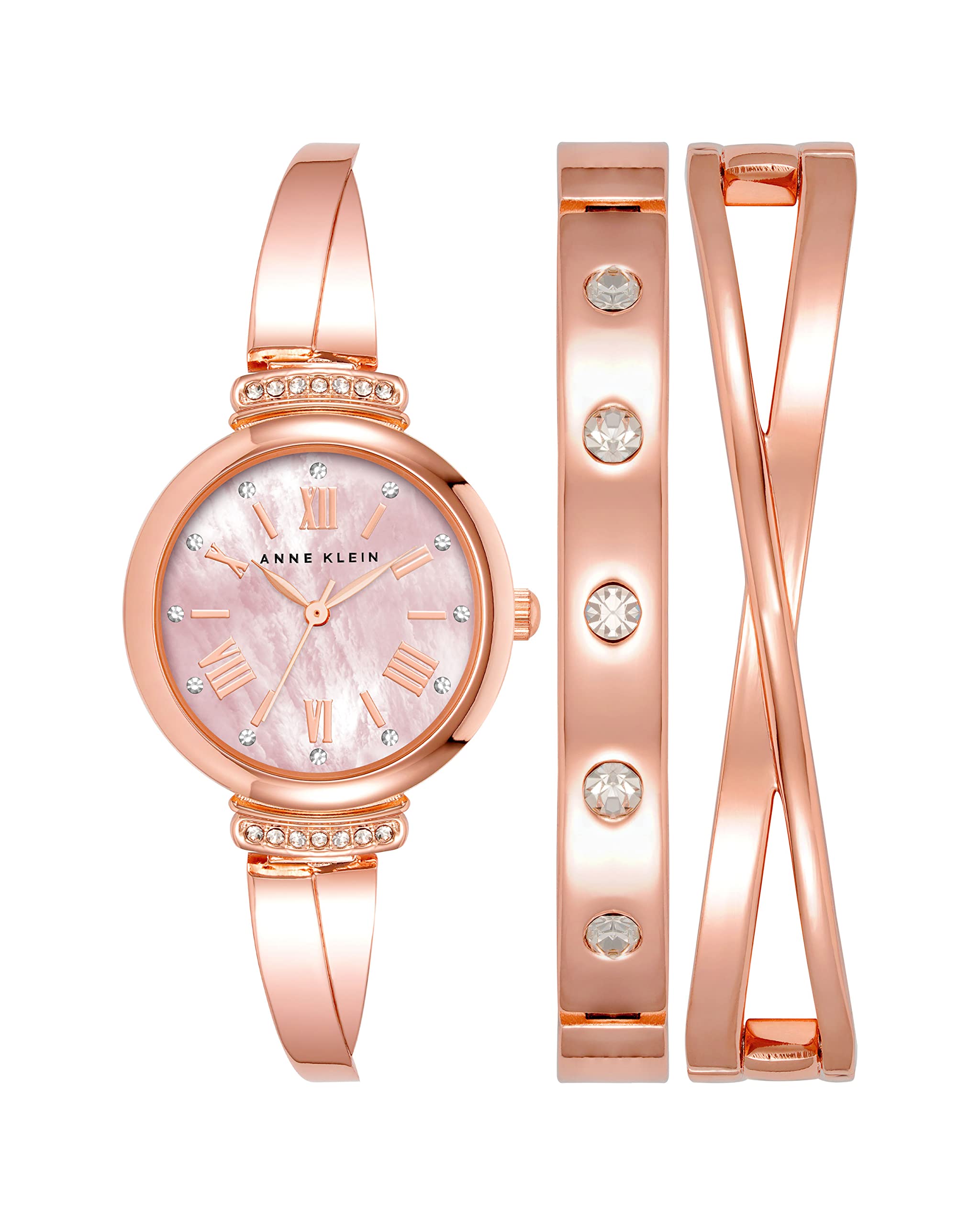 Anne Klein Women's Premium Crystal Accented Bangle Watch Set, AK/2245 - View 8