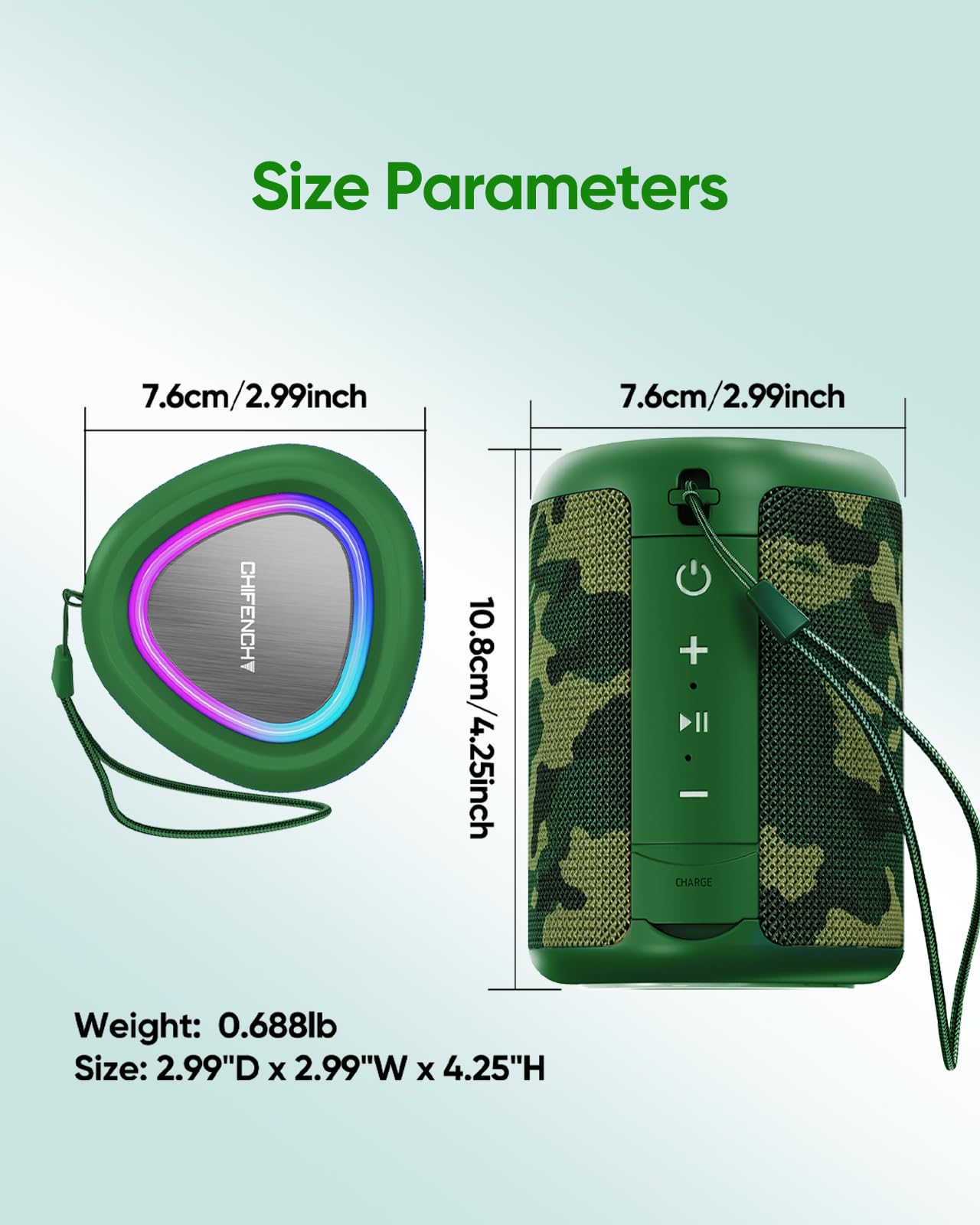 CHIFENCHY Portable Bluetooth Speaker Beach Essentials: IPX5 Waterproof for Outdo - CHIFENCHY Official Product View 9