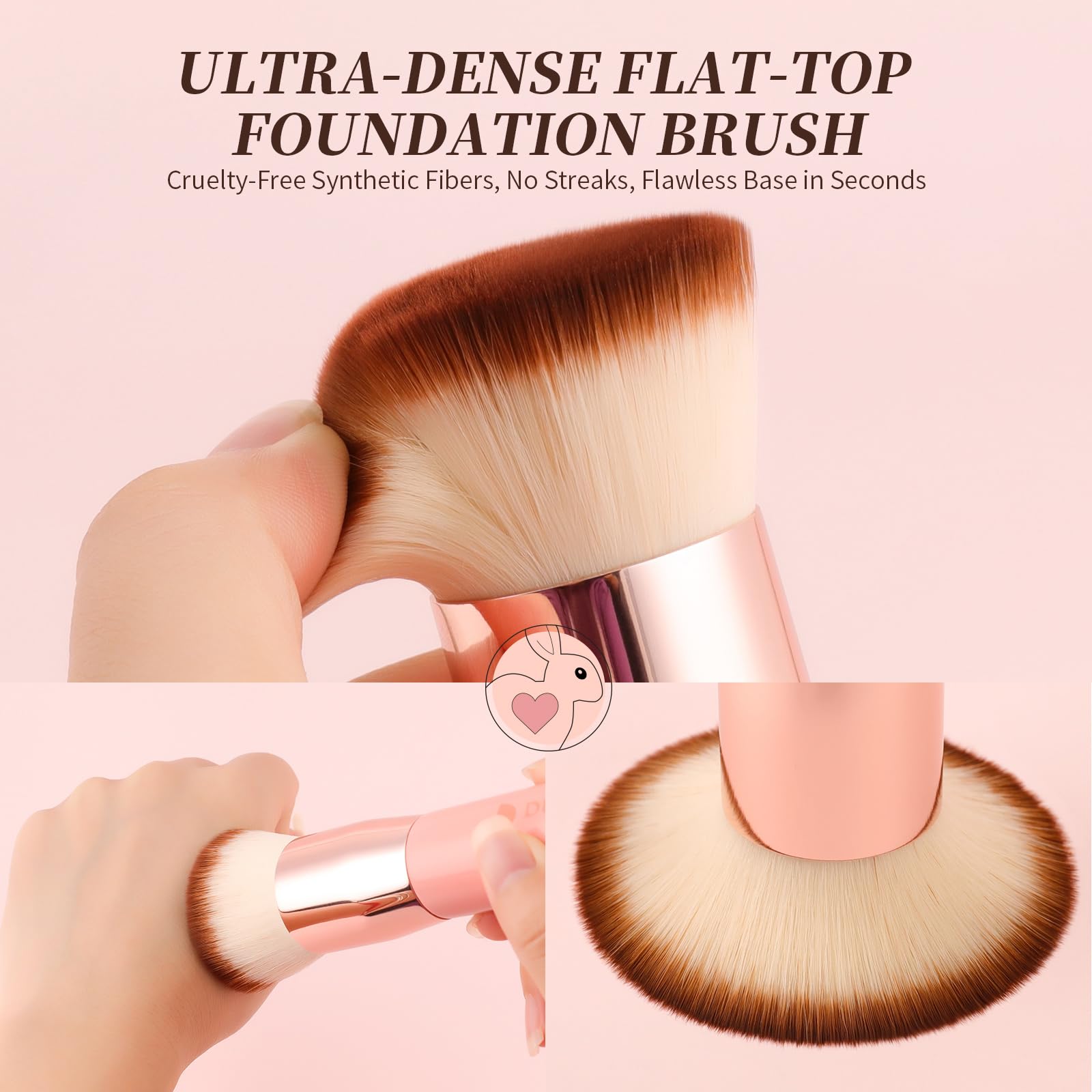 DUcare Foundation Brush for Liquid Makeup,Flat Top Kabuki Foundation B - View 3