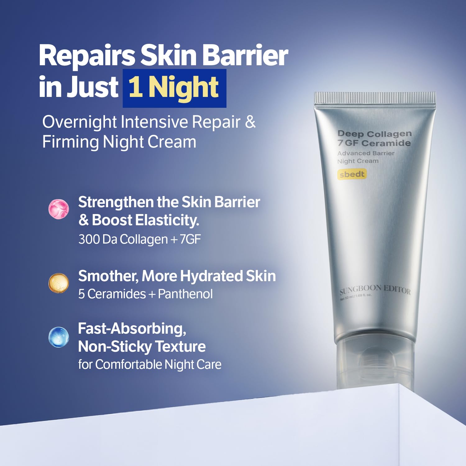 SUNGBOON EDITOR Deep Collagen 7GF Night Cream for Face Neck - SUNGBOON EDITOR Official Imagery - 5