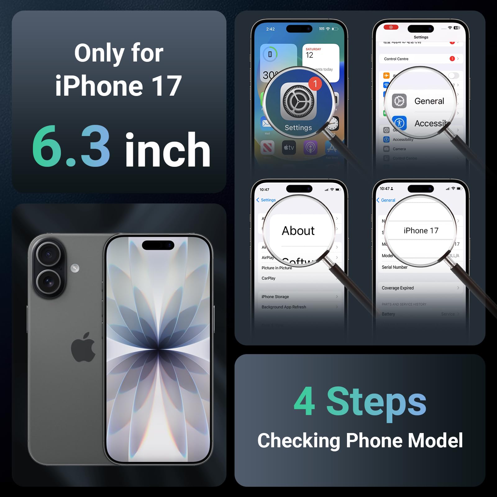 jaroco Magnetic for iPhone 17 Case Heavy Duty Protection Black - jaroco Official Product View 9