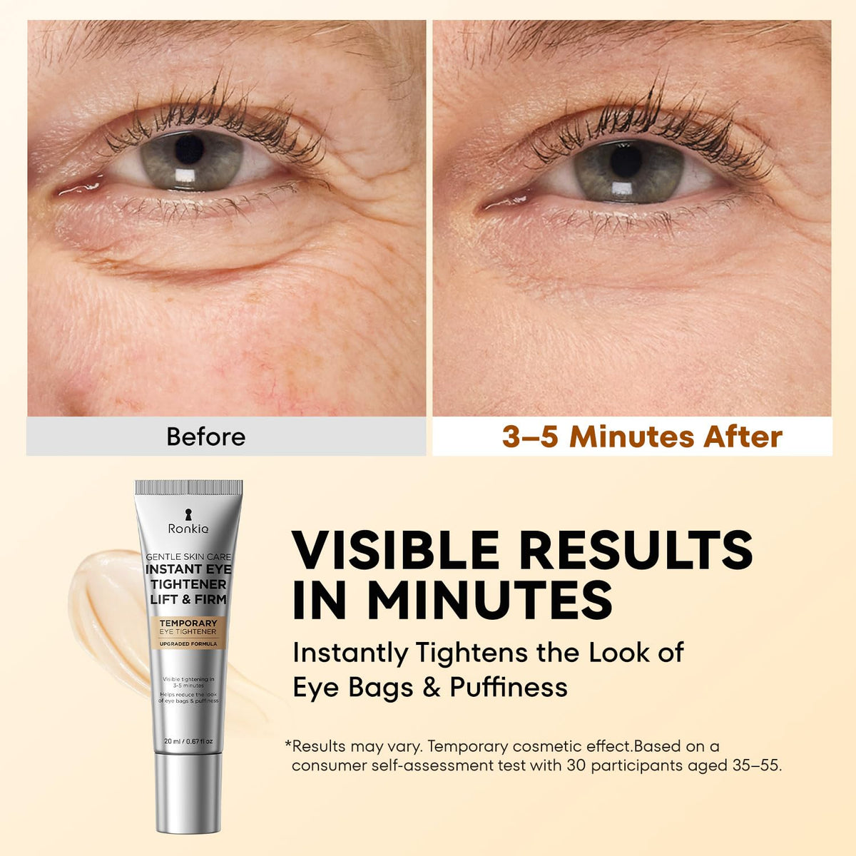 RONKIE Instant Firm Eye Tightener Upgraded Formula for Women - RONKIE Official Imagery - 3