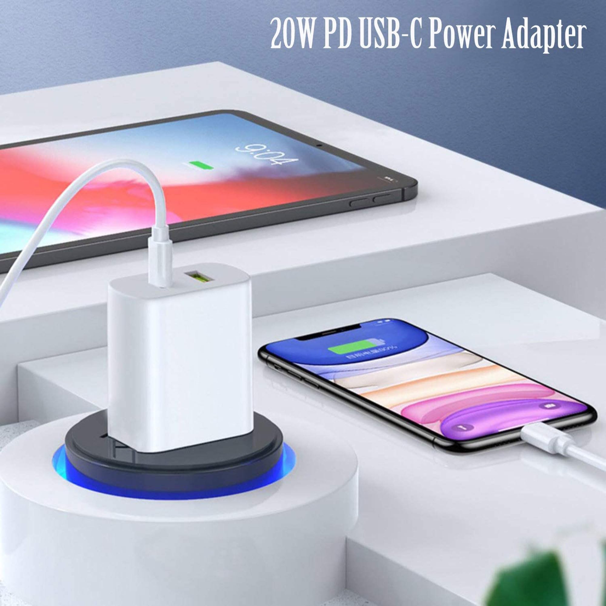 DENGWENQIANG USB C Charger Block, Dual Port Type C Wall Charger Charging Power - DENGWENQIANG Official Product View 2