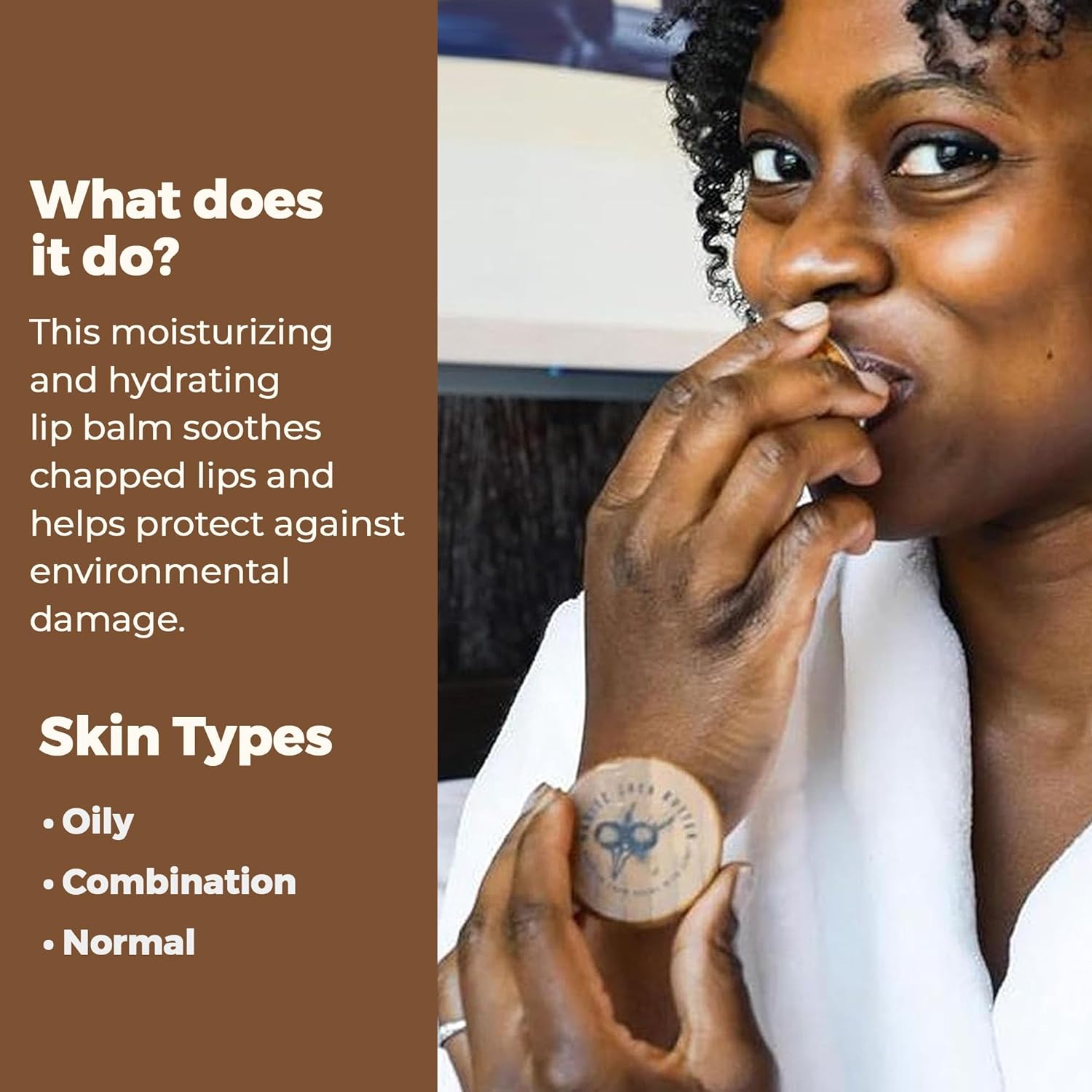 Karité Shea Butter Lip Balm tube with Shea Butter for intense hydration and moisturizing treatment for dry, cracked lips.