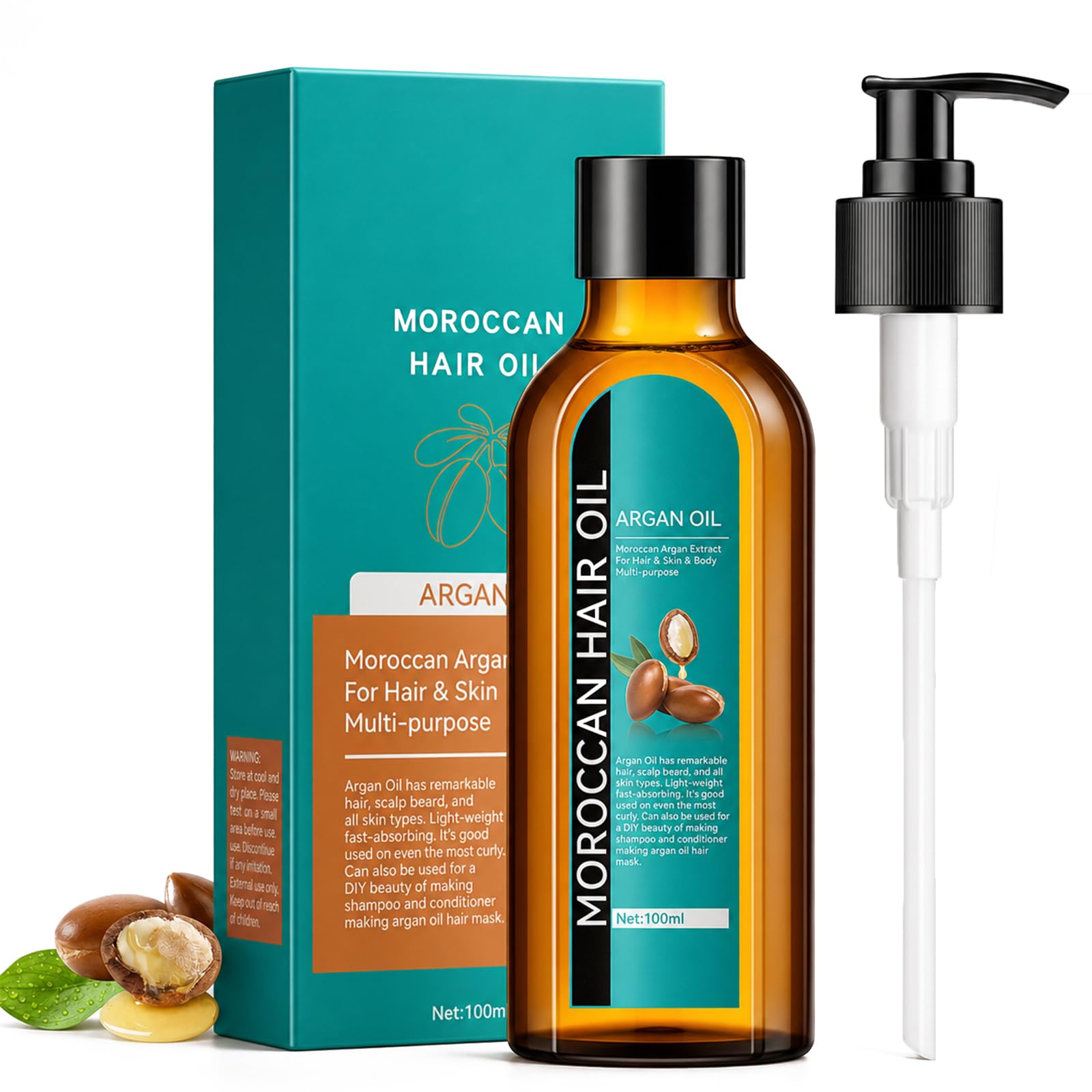 TRIMYFITER Argan Oil, Hair Oil for Frizzy Hair, Morroccan Hair Care Oil Natural - TRIMYFITER Official Product View 2