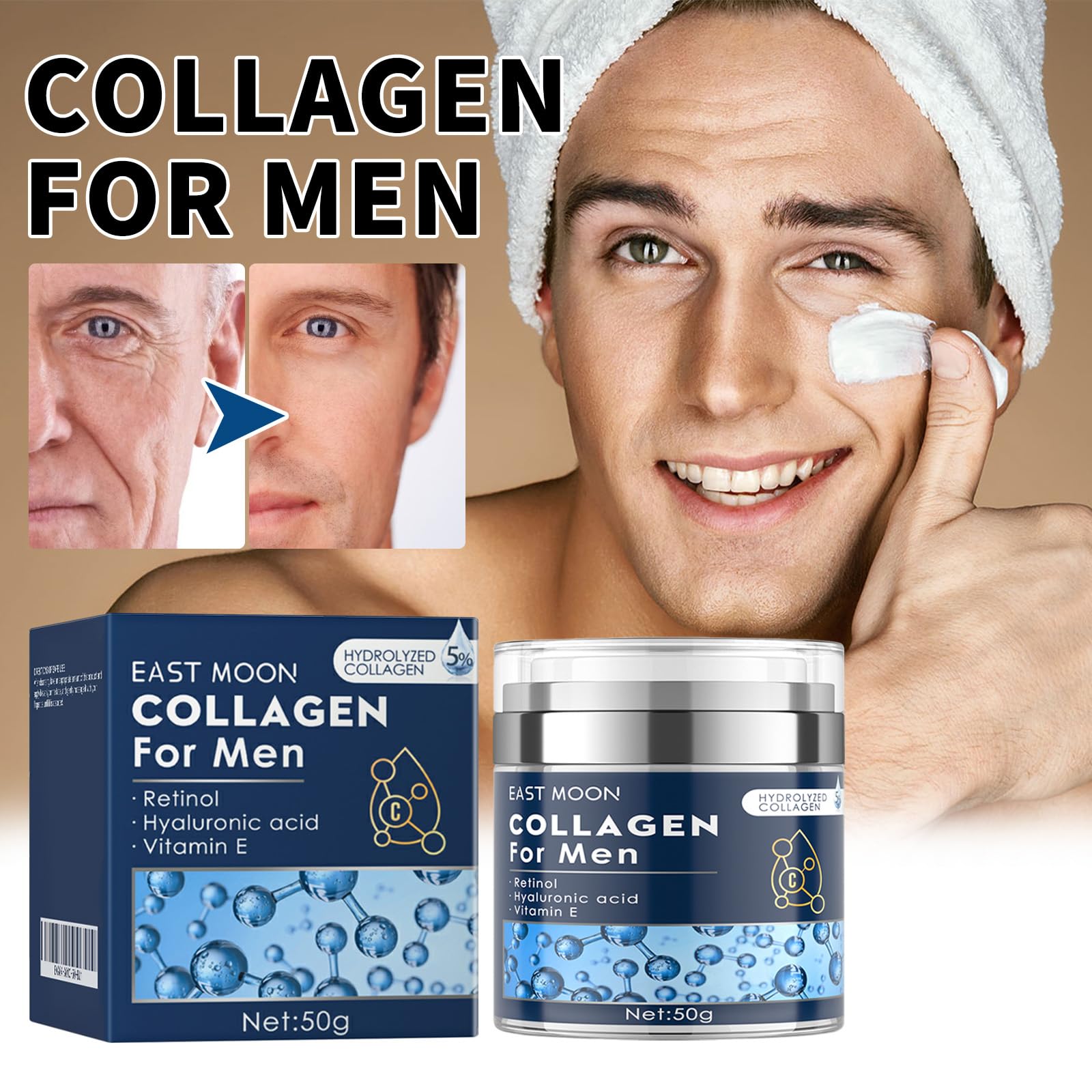 AMALIA Collagen Cream for Men Anti Aging Face Moisturizer - AMALIA Official Imagery - 7