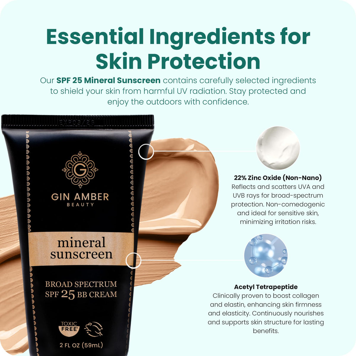 Gin Amber Beauty Mineral Tinted SPF 25 - Gin Amber Beauty LLC Official Imagery - 6