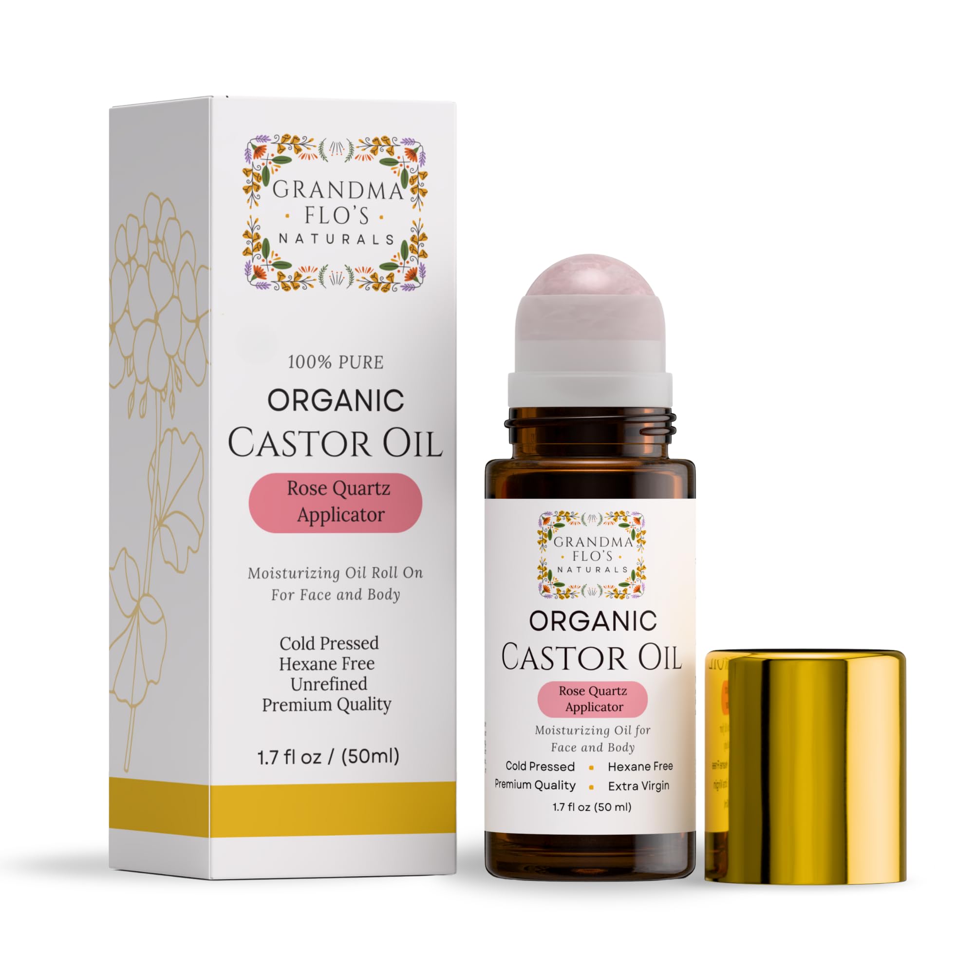Grandma Flo s Naturals Organic Castor Oil with Rose Quartz - Grandma Flo's Naturals Official Imagery - 8
