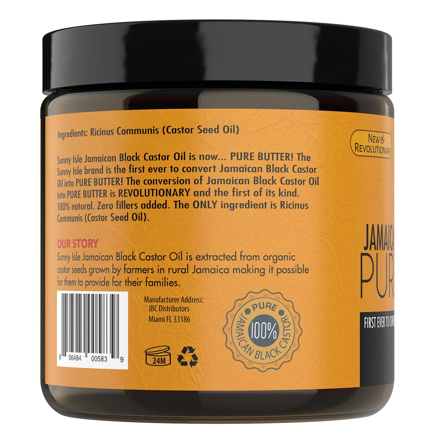 Sunny Isle Jamaican Black Castor Oil Pure Butter - Hair & Skin - Sunny Isle Official Product View 6