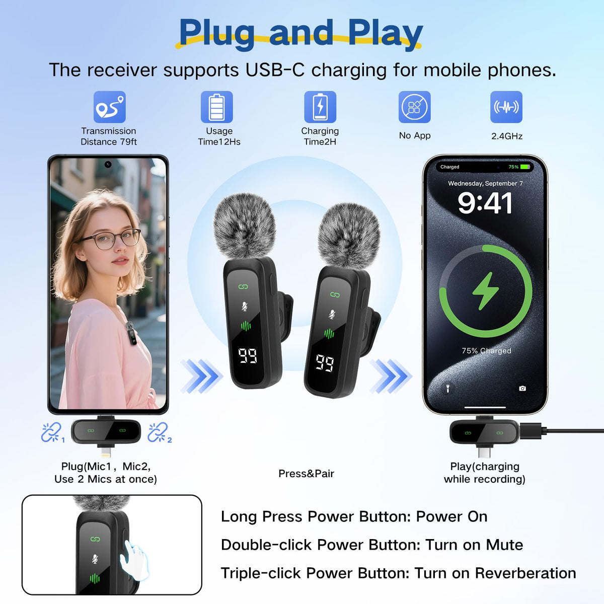 Content Creator Vlogging Kit 180CM Metal Selfie Stick Tripod - HUGSEE Official Imagery - 4