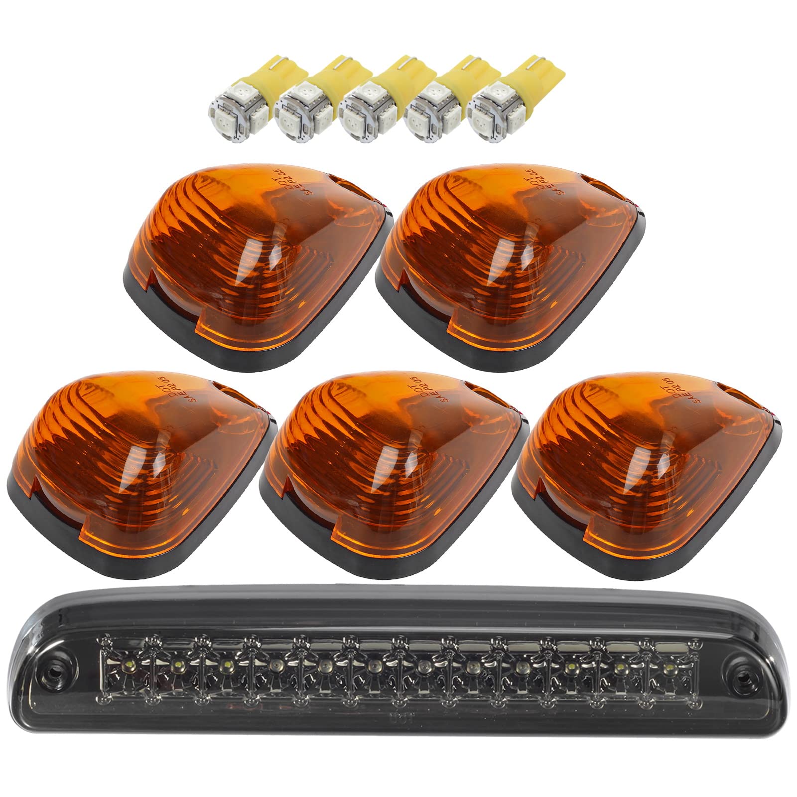 Partsam Red/White LED Third Brake Light and Cargo Lamp with 5X - Product Imagery