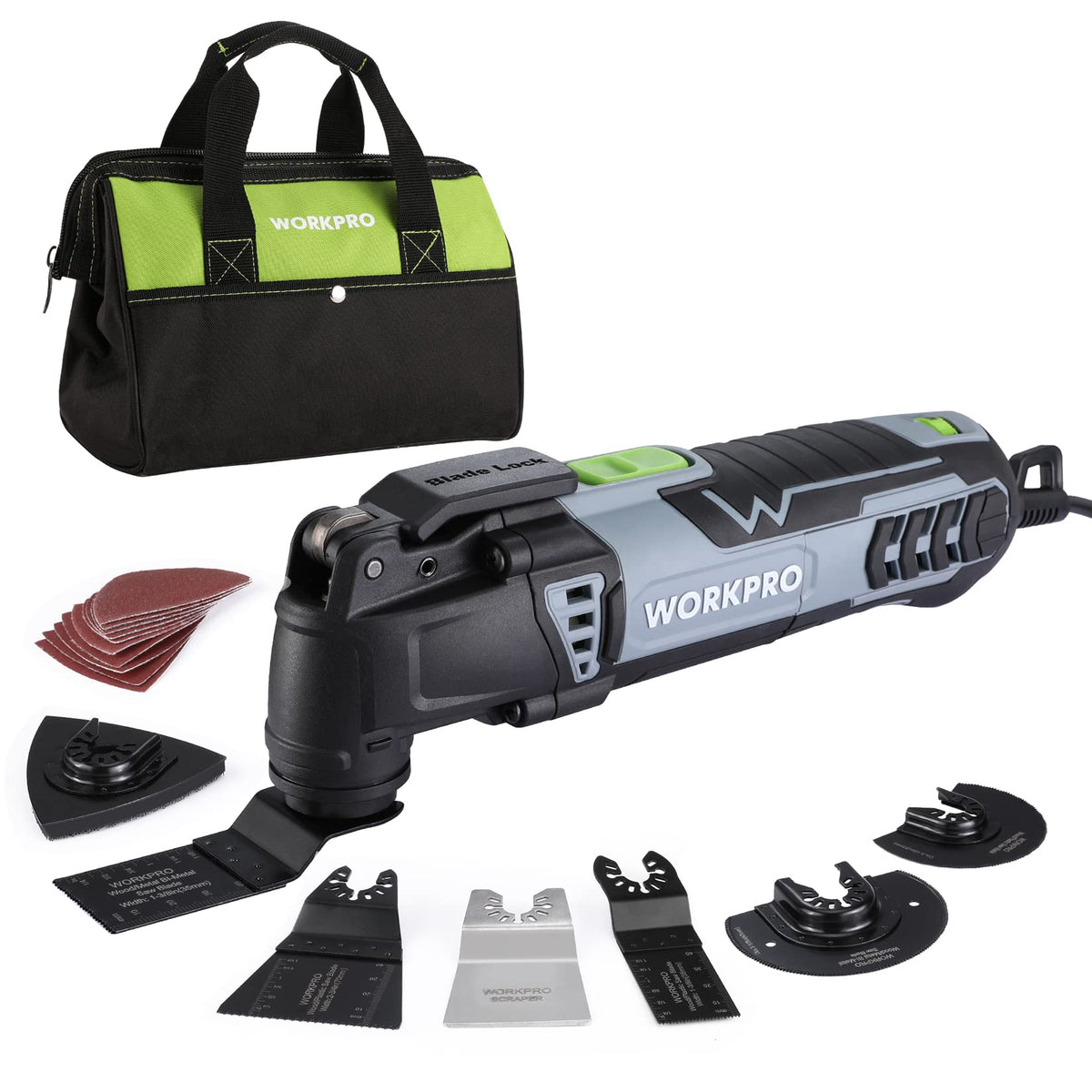 WORKPRO 3 0 Amp Corded Oscillating Multi Tool Kit - WORKPRO Official Imagery - 2