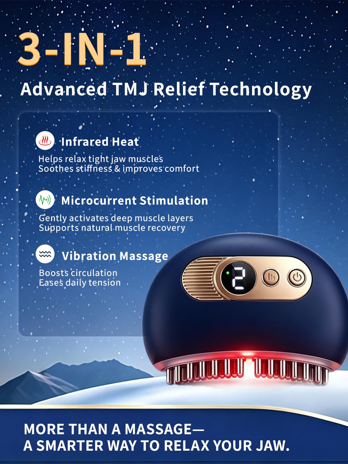 Zaybuon TMJ Massager for Jaw Relief Face Massager with Red - Zaybuon Official Imagery - 4