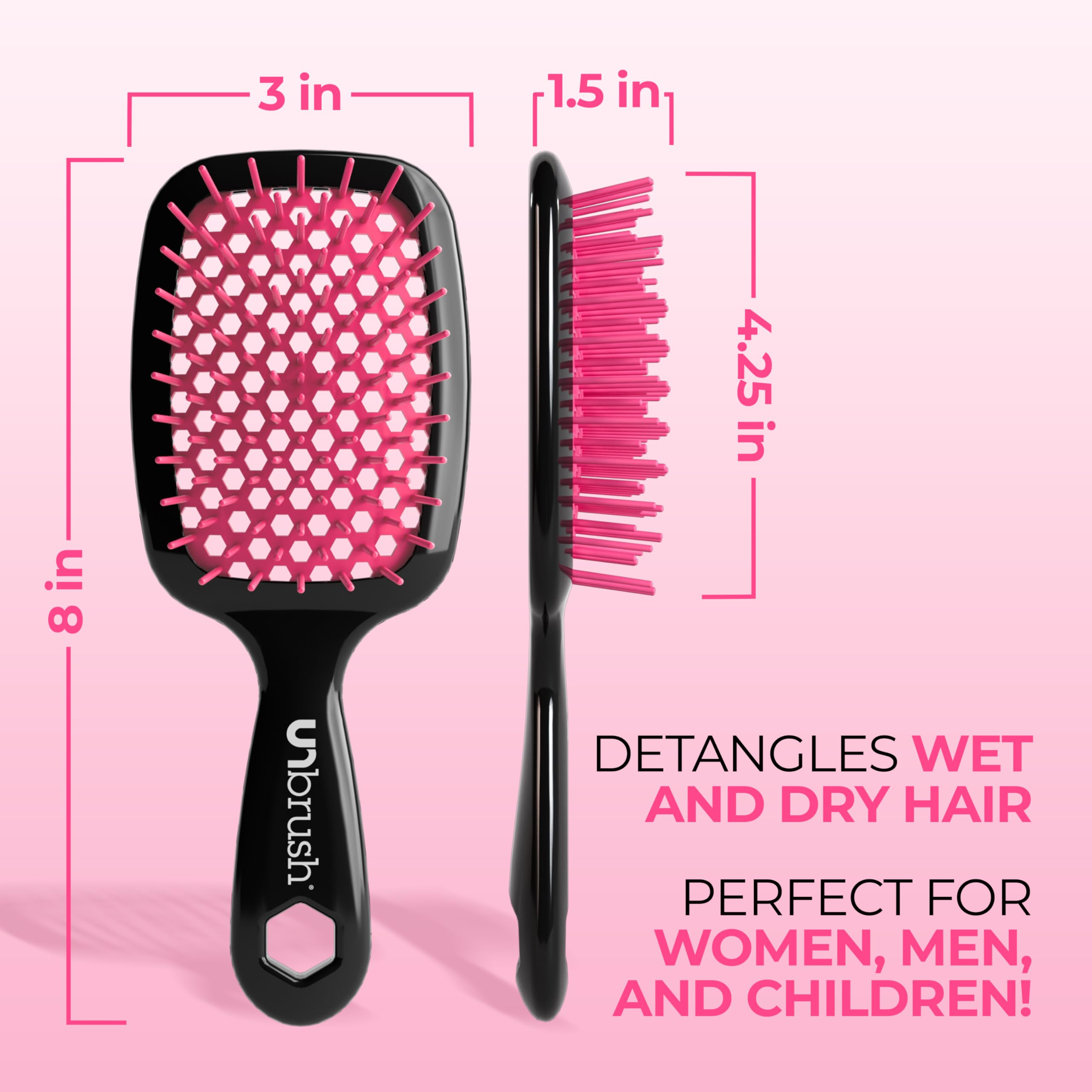 FHI Heat UNbrush Detangling Brush for Pain-Free Brushing on All Wet or - View 6