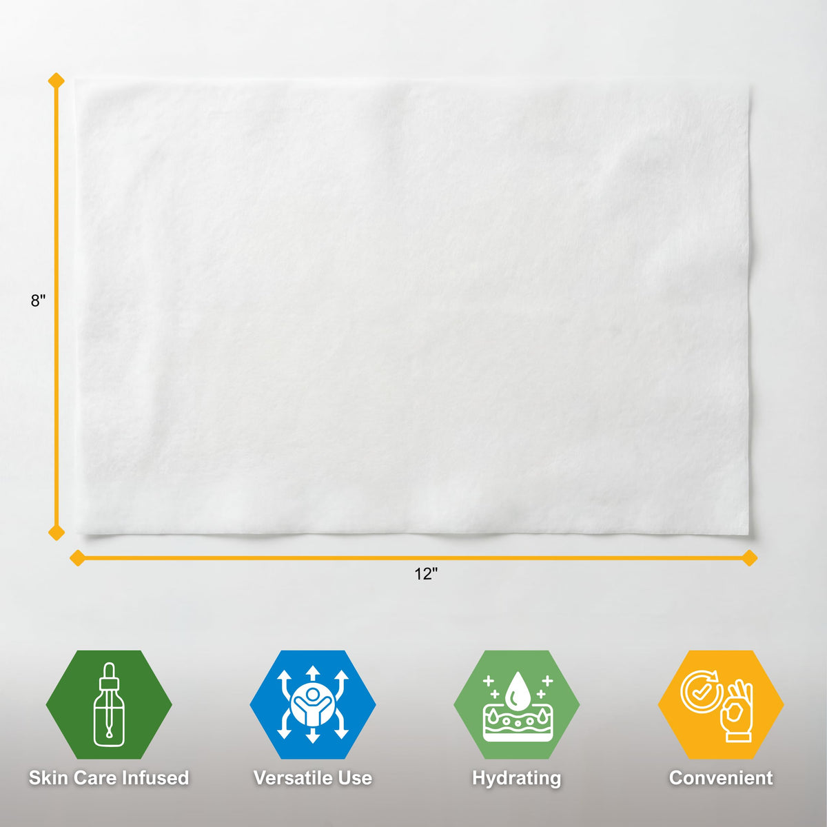 MED PRIDE Premoistened Washcloths 8x12 in with Aloe Lanolin - MED PRIDE Official Imagery - 8
