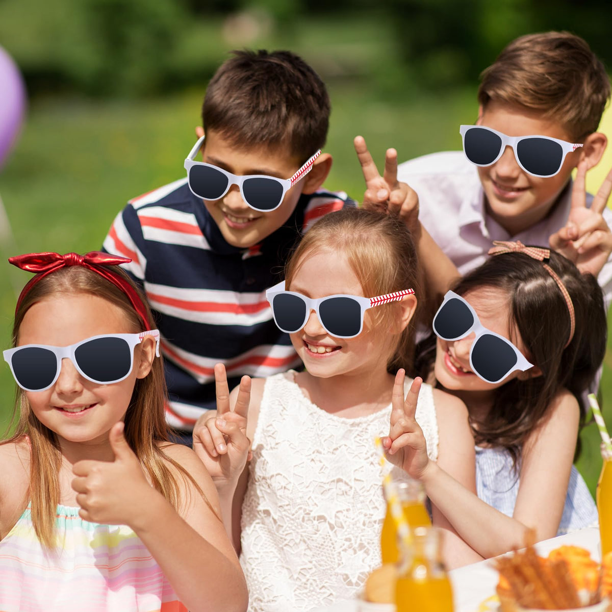 16 Pack Baseball Sunglasses Red White Sunglasses Bulk for - CHUNNIN Official Imagery - 8