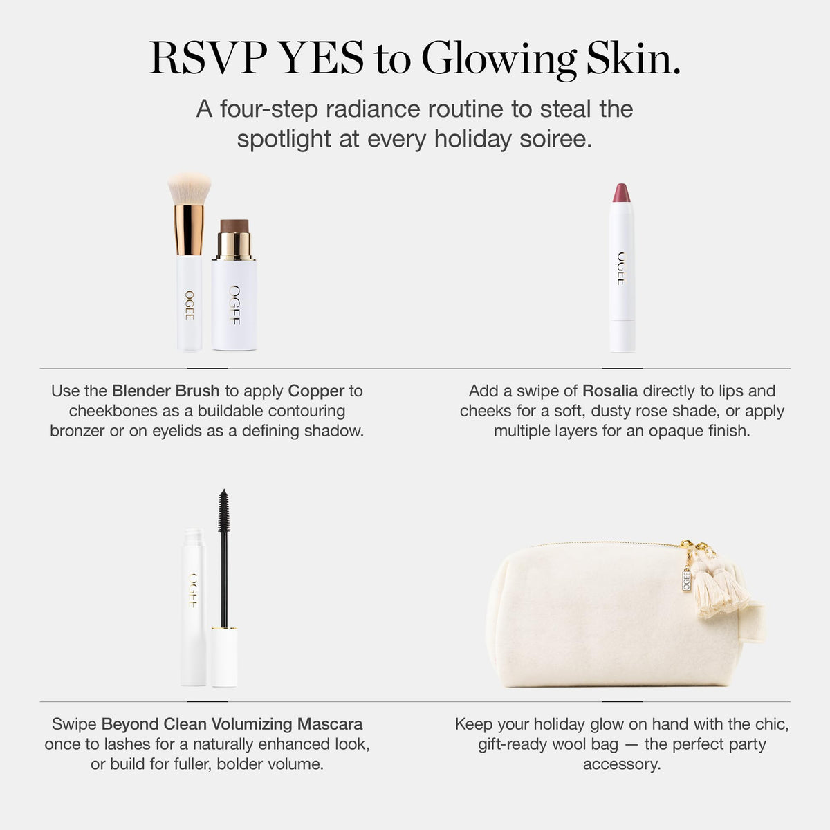 Ogee Minute to Glow Limited Edition Holiday Makeup Gift Set - Ogee Official Imagery - 5