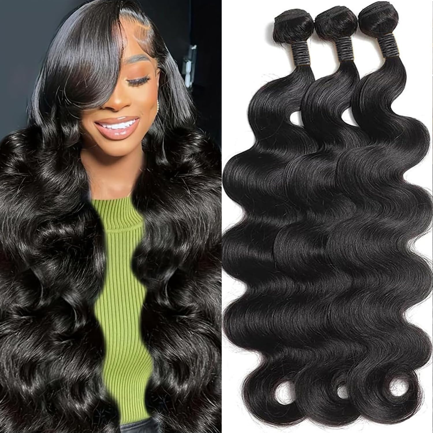 Welheifa 12A Human Hair Bundles 18 2022 24 Inch Body WaveBundles - Welheifa Official Product View 8