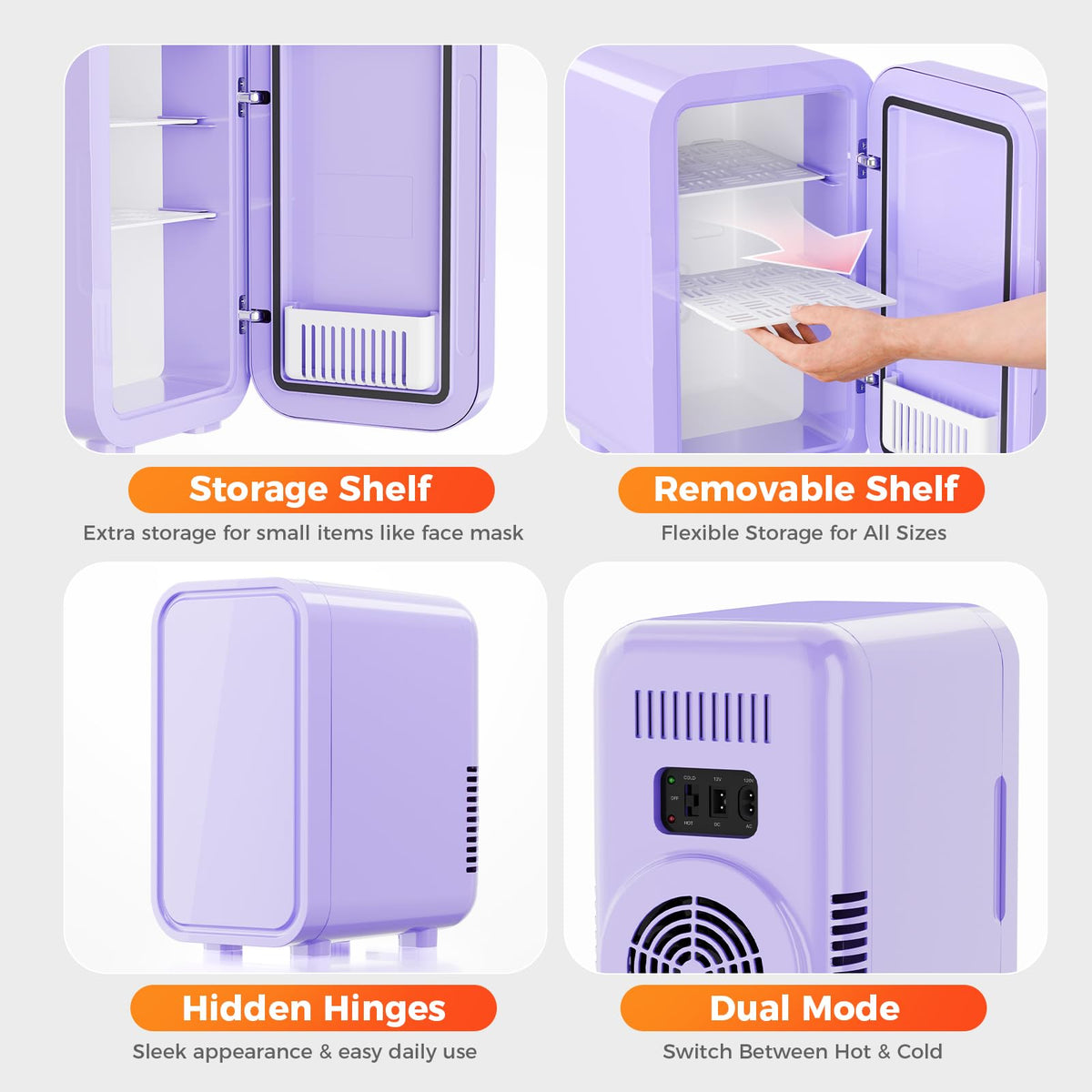 OSTBA Mini Fridge 6 Liter 8 Can Skincare Fridge Small Fridge - OSTBA Official Imagery - 6