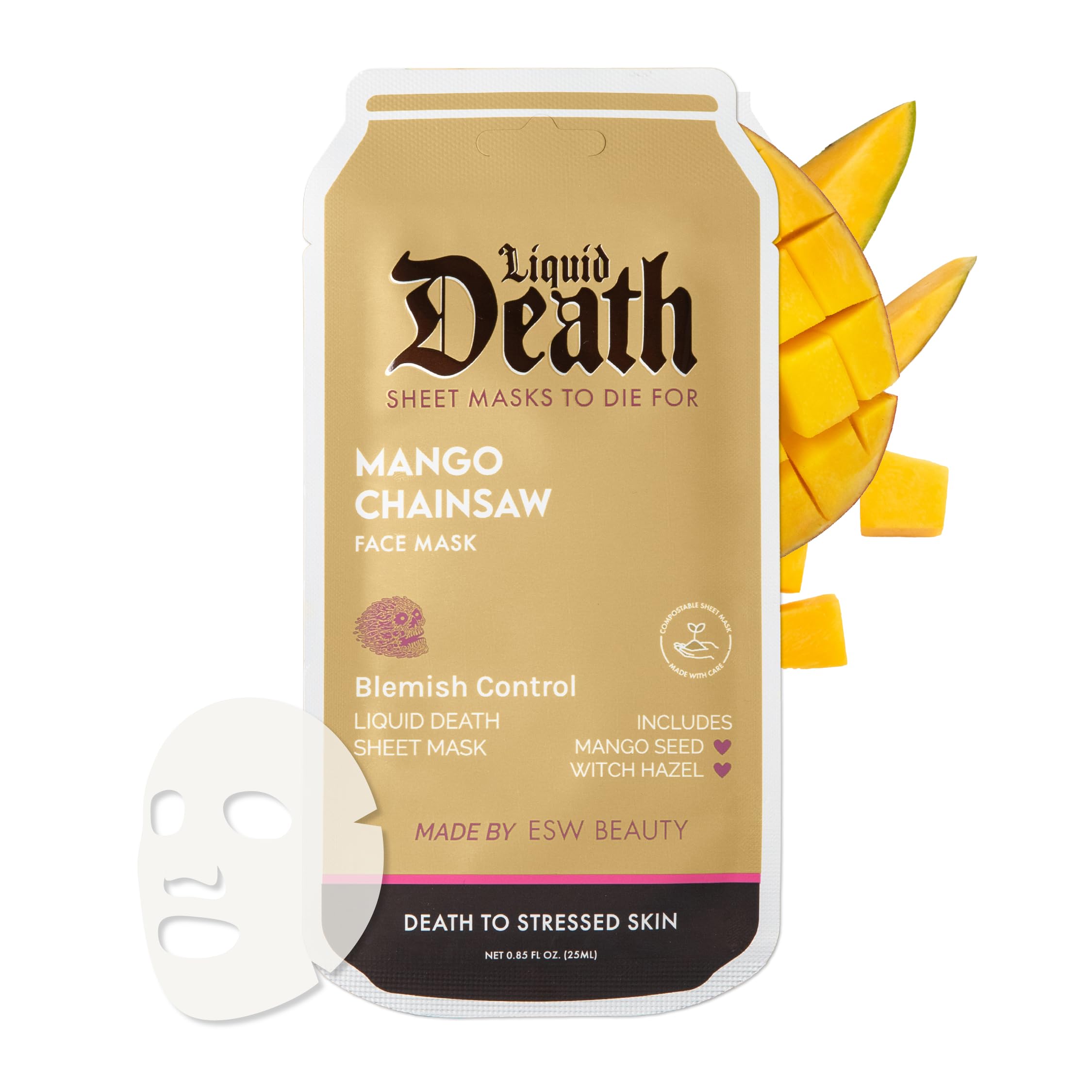 ESW Beauty Liquid Death x Mango Chainsaw Revitalizing Face - ESW Beauty Official Product Imagery - 1