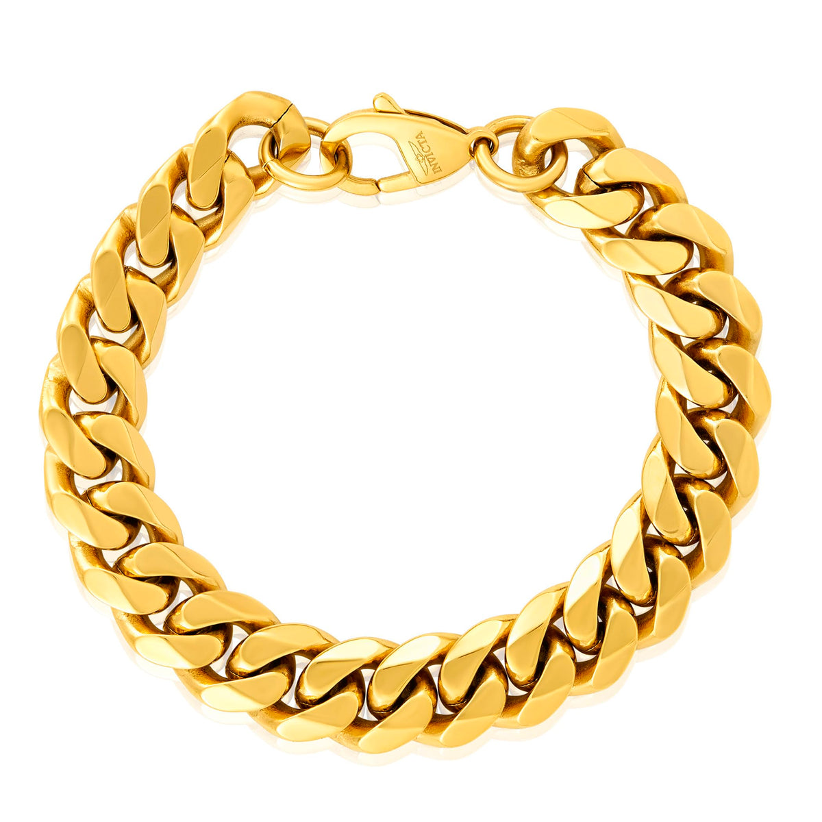 Invicta Jewelry Men s Thick Polished Curb Chain Steel - Invicta Official Imagery - 1