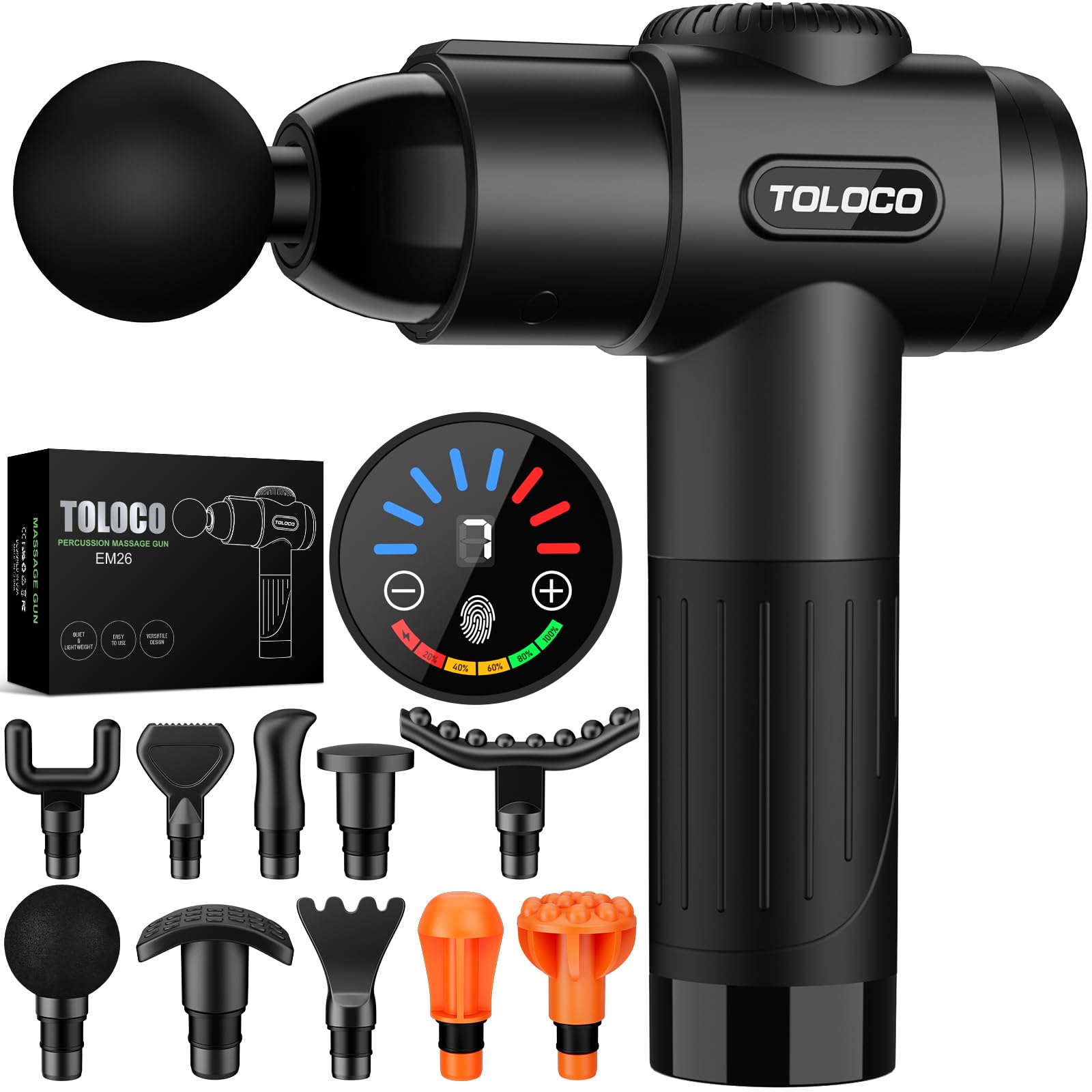 TOLOCO Massage Gun, Deep Tissue Back Massage for Athletes for Pai by TOLOCO - Angle View 1