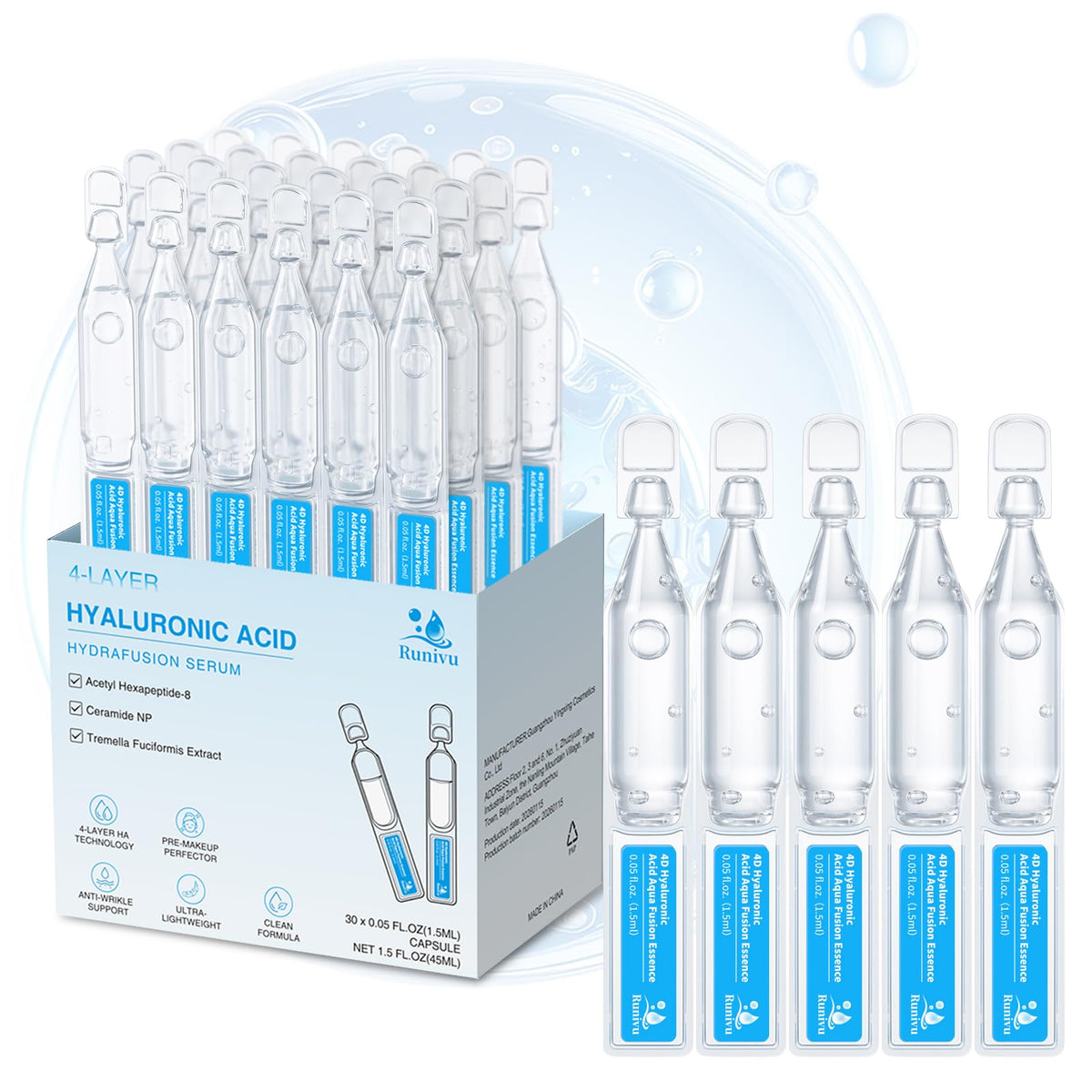 Hyaluronic Acid Serum for Face 3 4D Deep Hydrating Facial - BurGift Official Imagery - 2