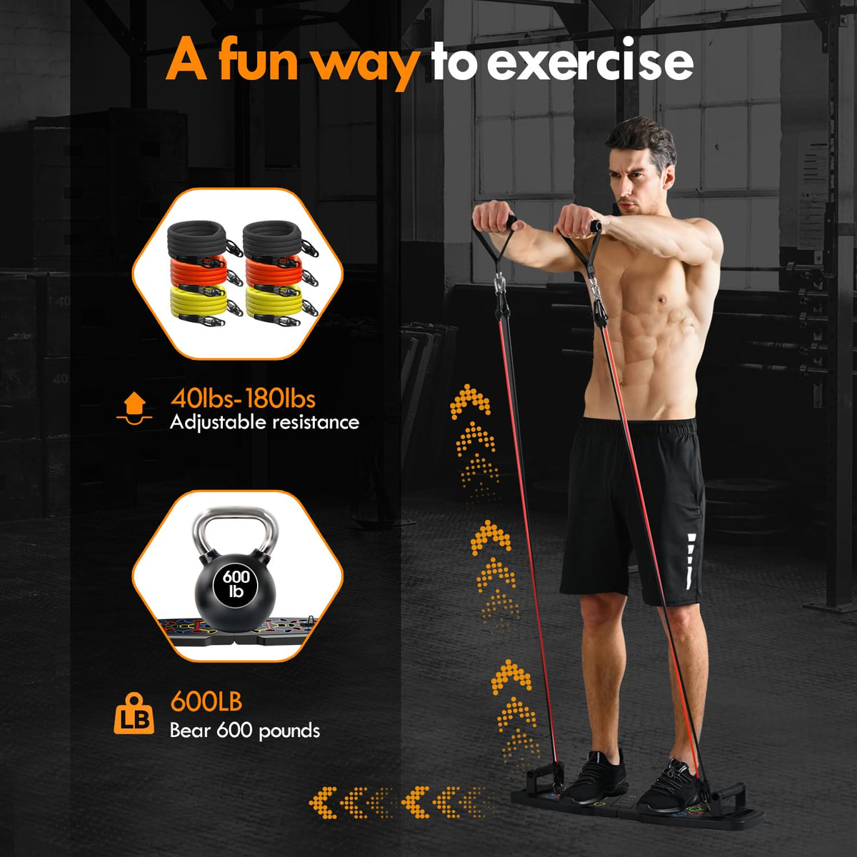 MQRW Push Up Board Home Gym Portable Exercise Equipment - MQRW Official Imagery - 4