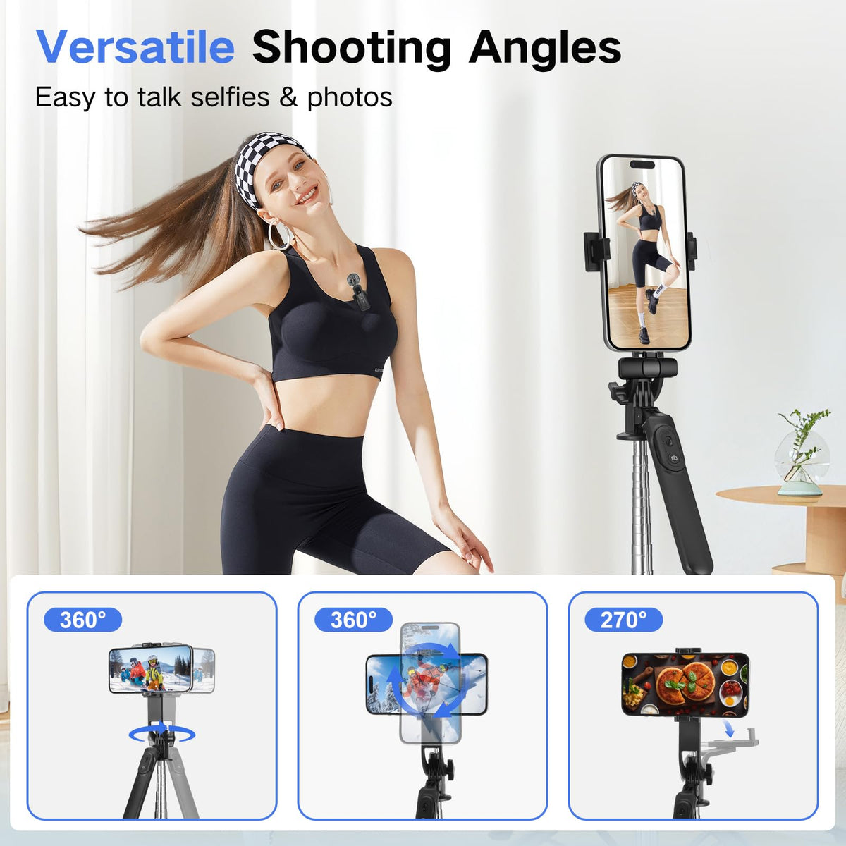 Vlogging Kit for iPhone Android Metal Selfie Stick Tripod - YUANRAN Official Imagery - 8