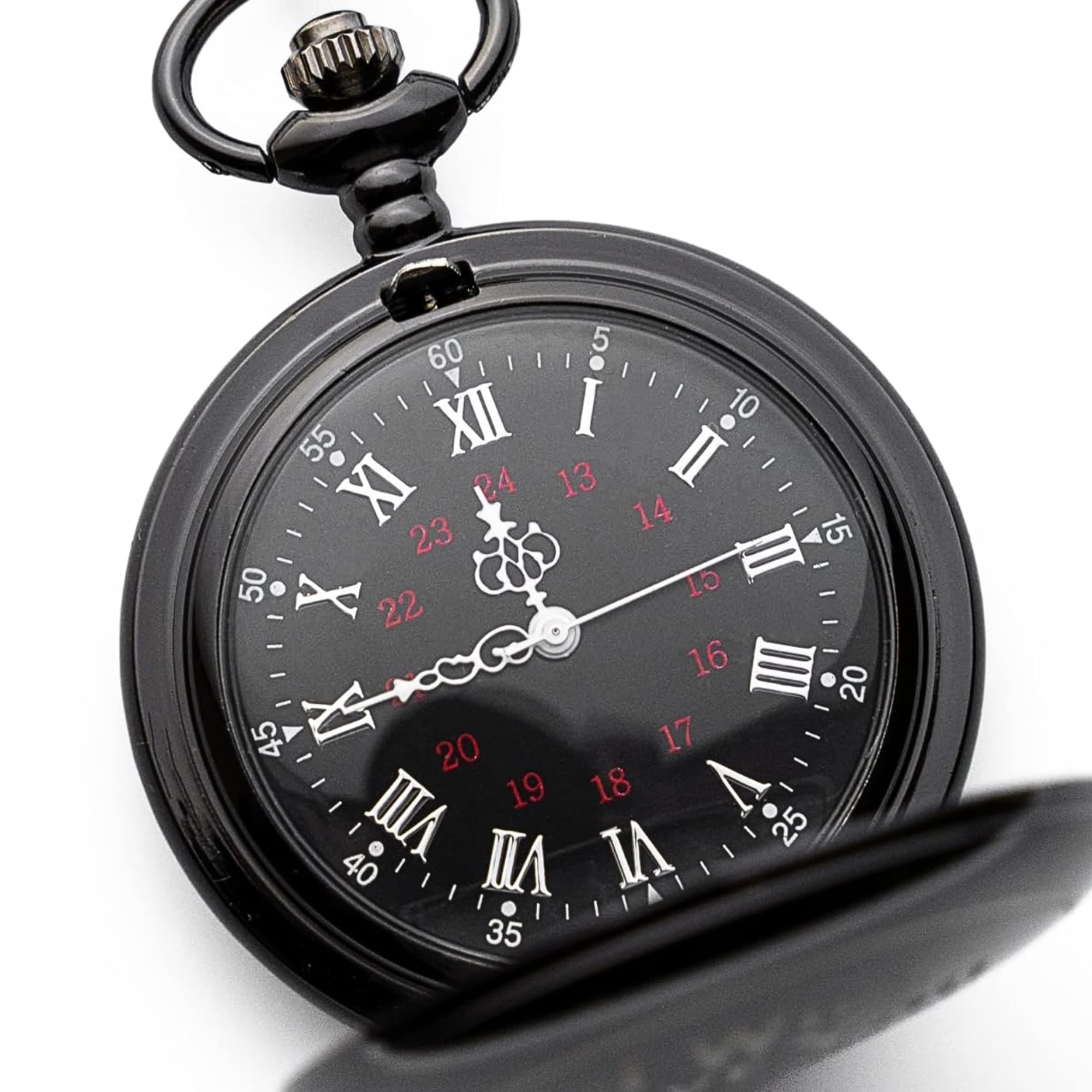 Red Dot Laser Engraving Anniversary Pocket Watch for Husband - Engrave - View 7