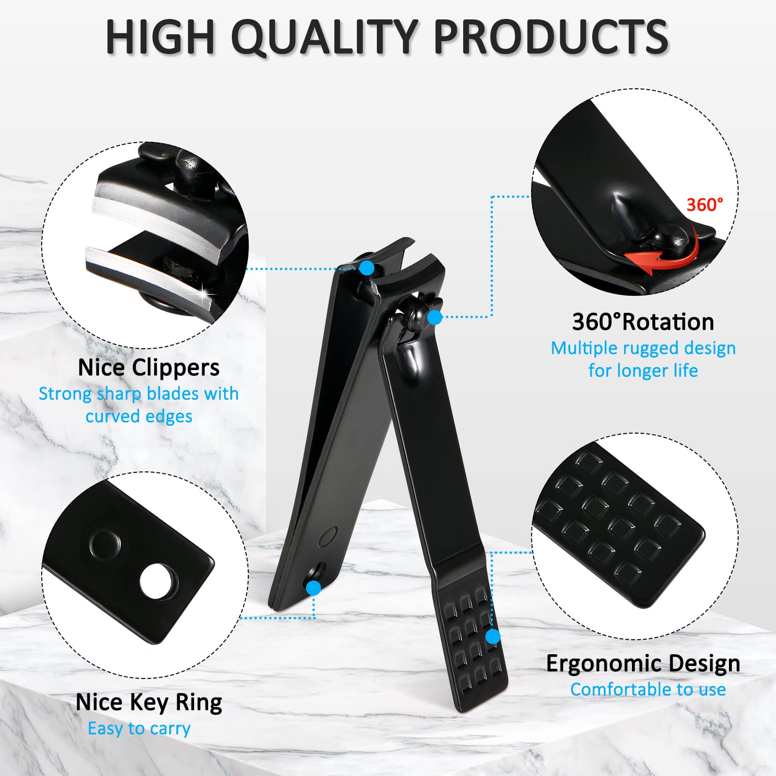 MINKINH Manicure Set Professional Nail Clipper Kit-26 Pieces,Brow by MINKINH - Angle View 2