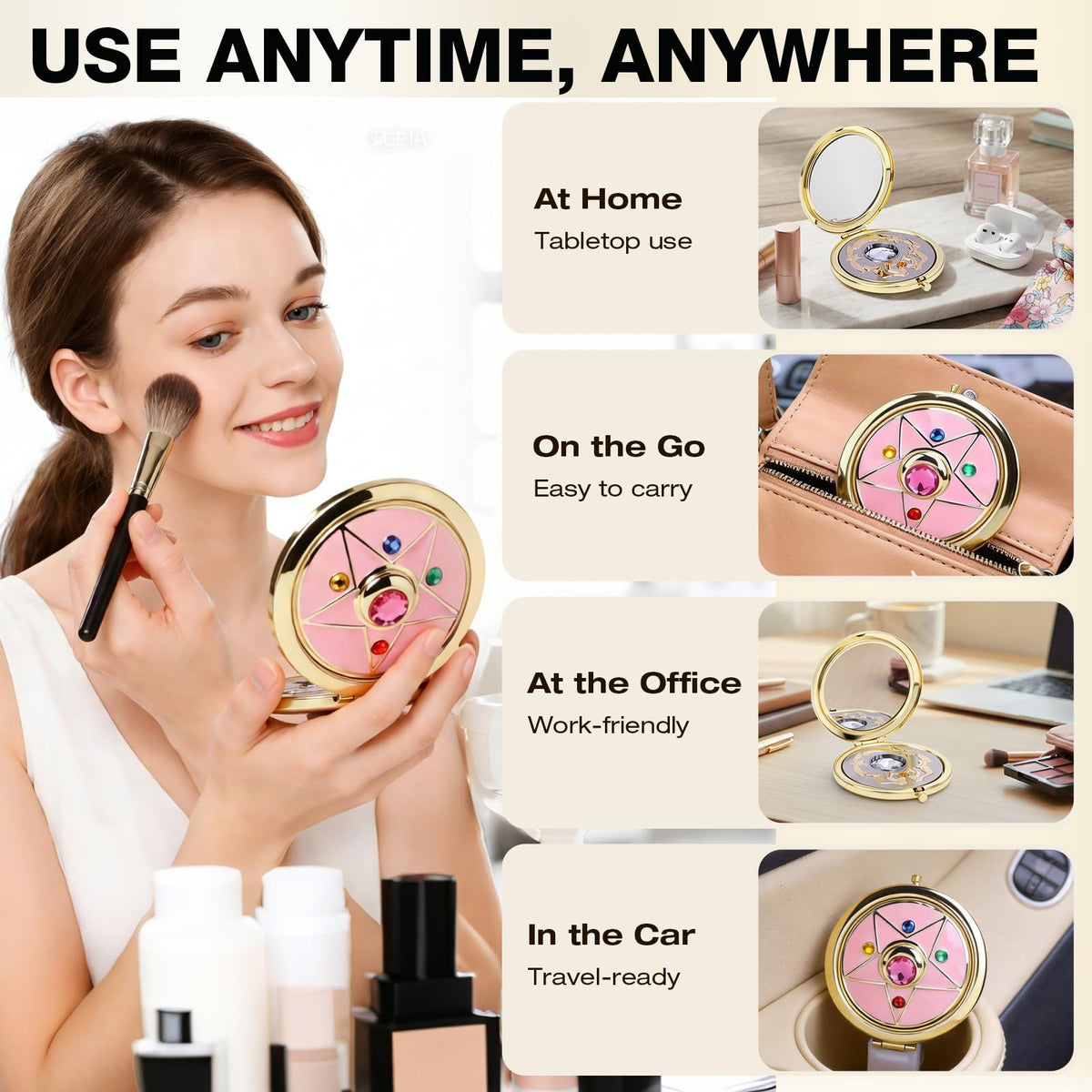 Anime Star Makeup Mirror Cute Japanese Style Portable - Saluaqui Official Imagery - 5