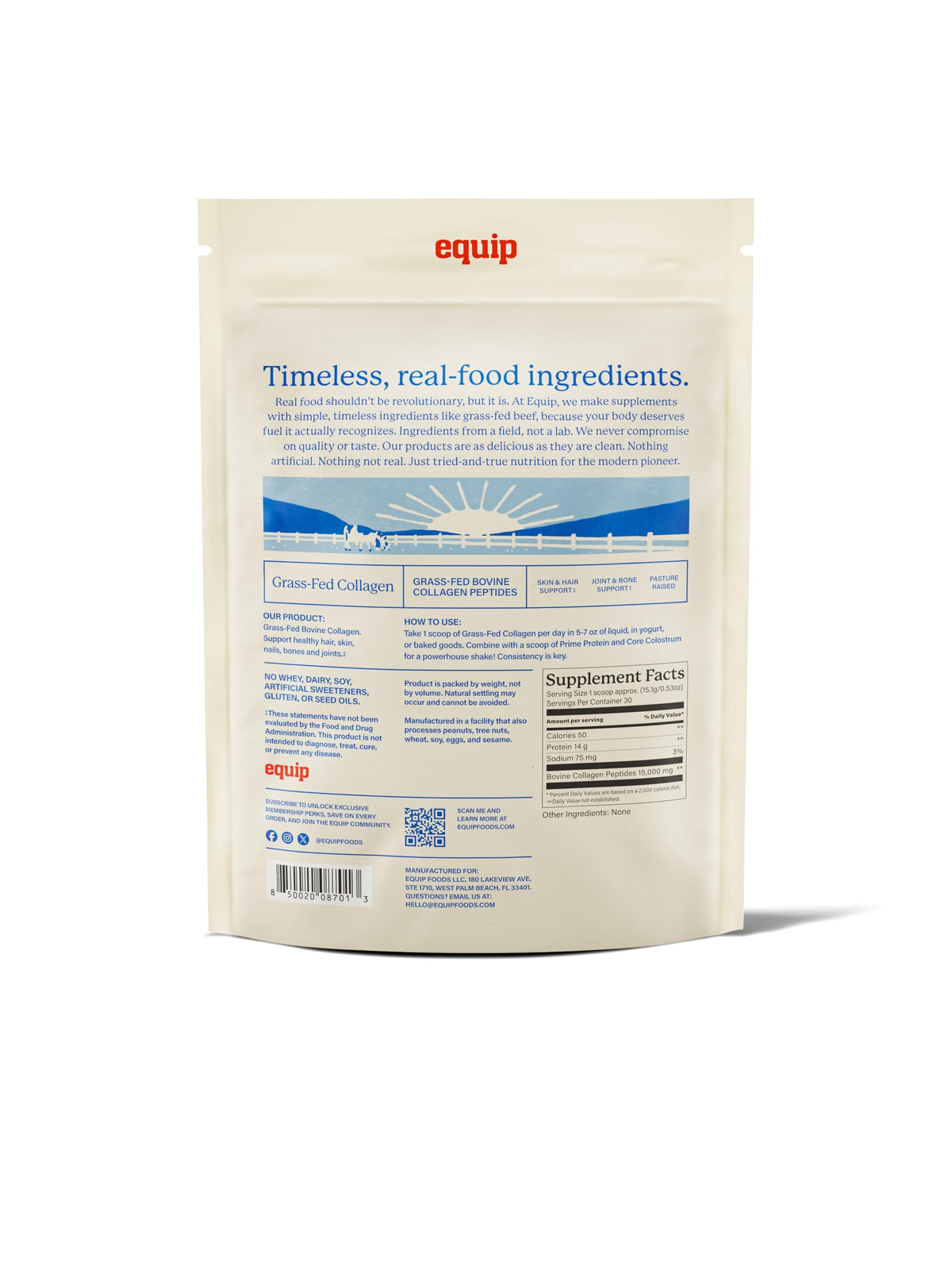 Equip Foods Grass Fed Collagen Powder - Equip Official Imagery - 8