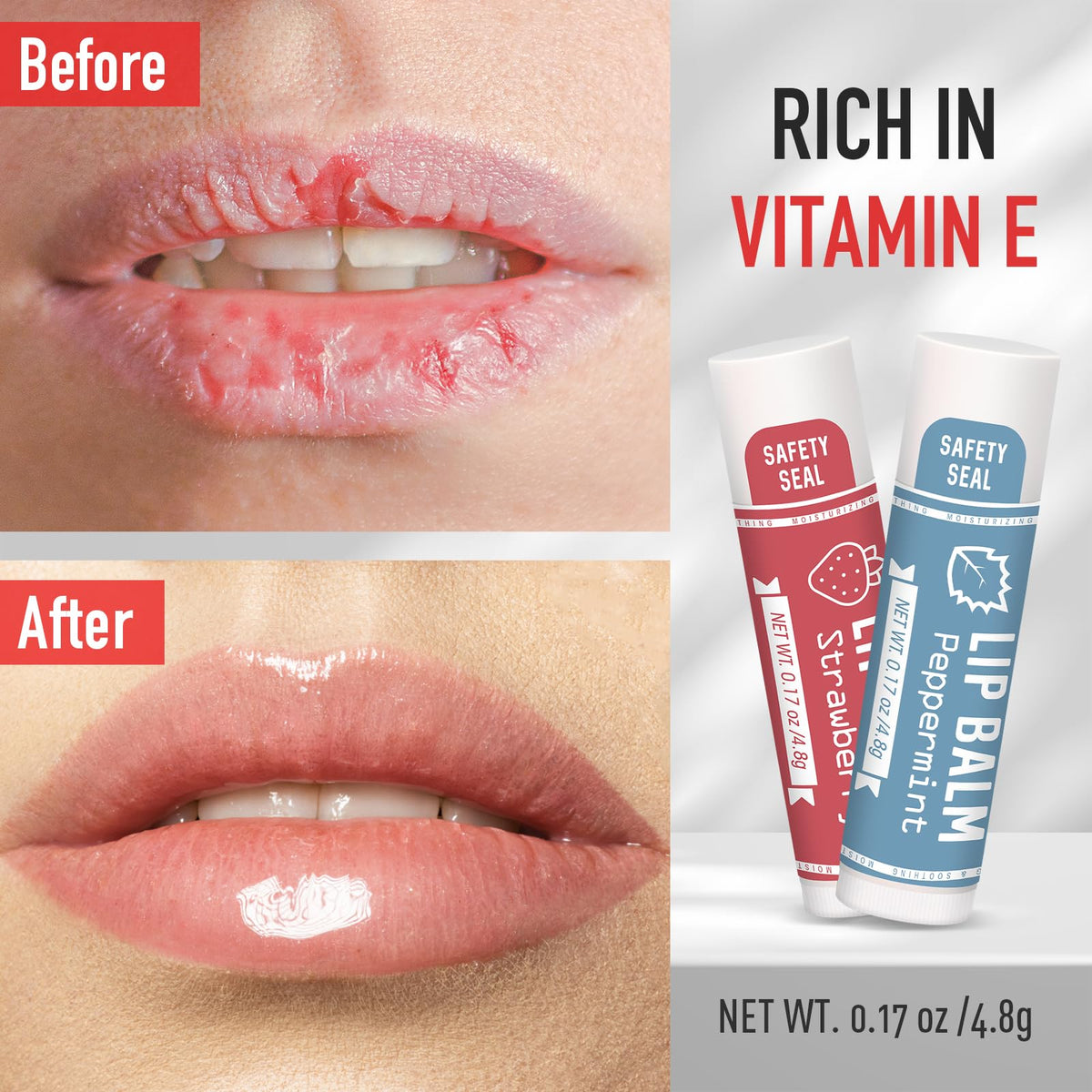 AZEN 60 Pack Natural Lip Balm Moisturizing Lip Care Product - AZEN Official Imagery - 6