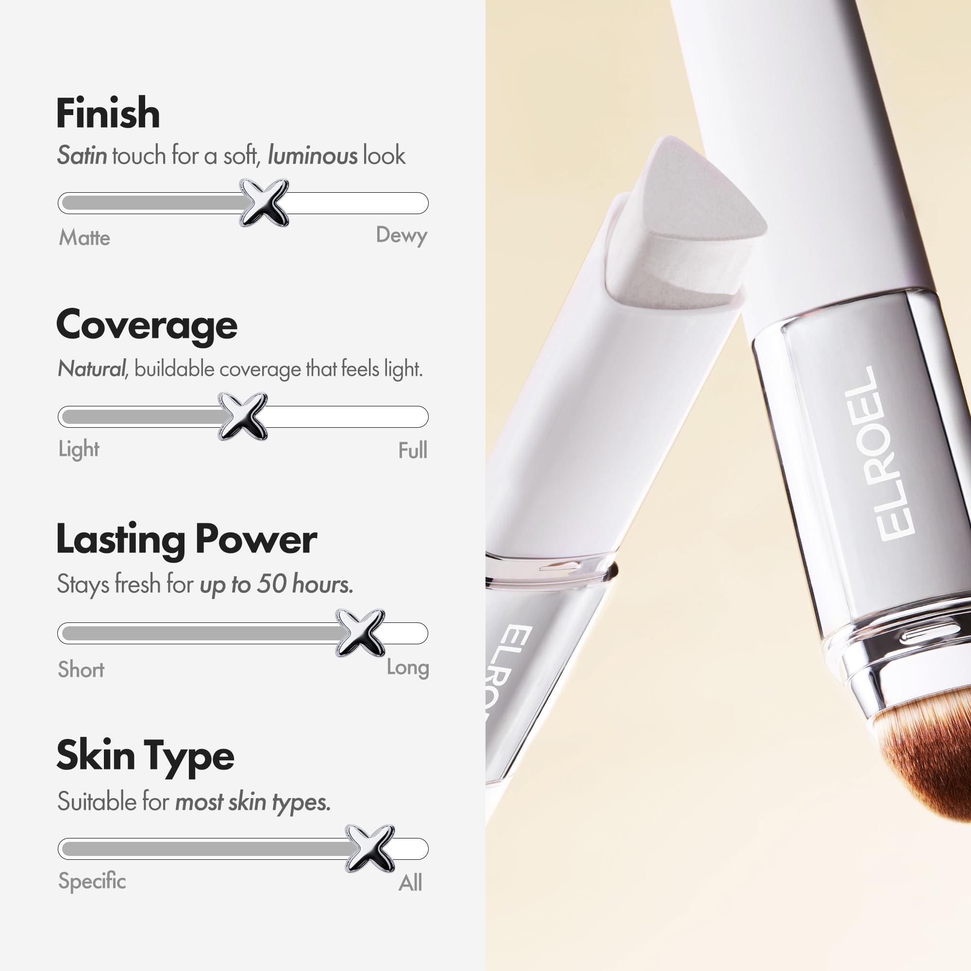 ELROEL Blanc Cover Cream Stick V White - Korean Foundation - View 9