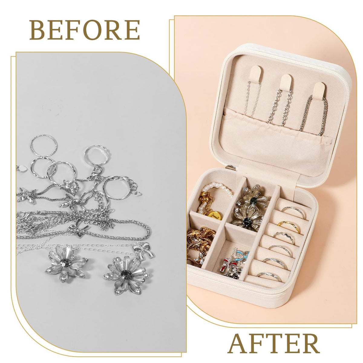 Prasacco 12 Pcs Travel Jewelry Case Bridesmaid Proposal Box - Prasacco Official Imagery - 7