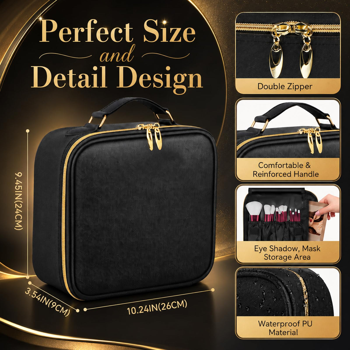 Cosmetic Storage Case with Adjustable Compartments - FOLOKE Official Imagery - 5