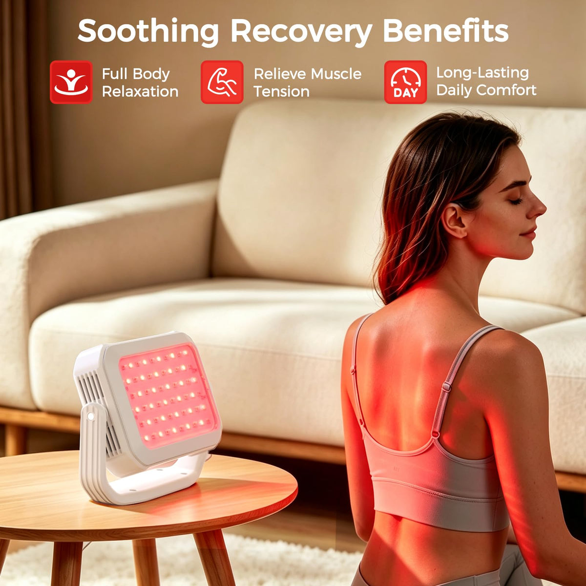 Portable Red Light Therapy 660 850 2Wavelengths Mini - GERYLOVE CARE Official Imagery - 7