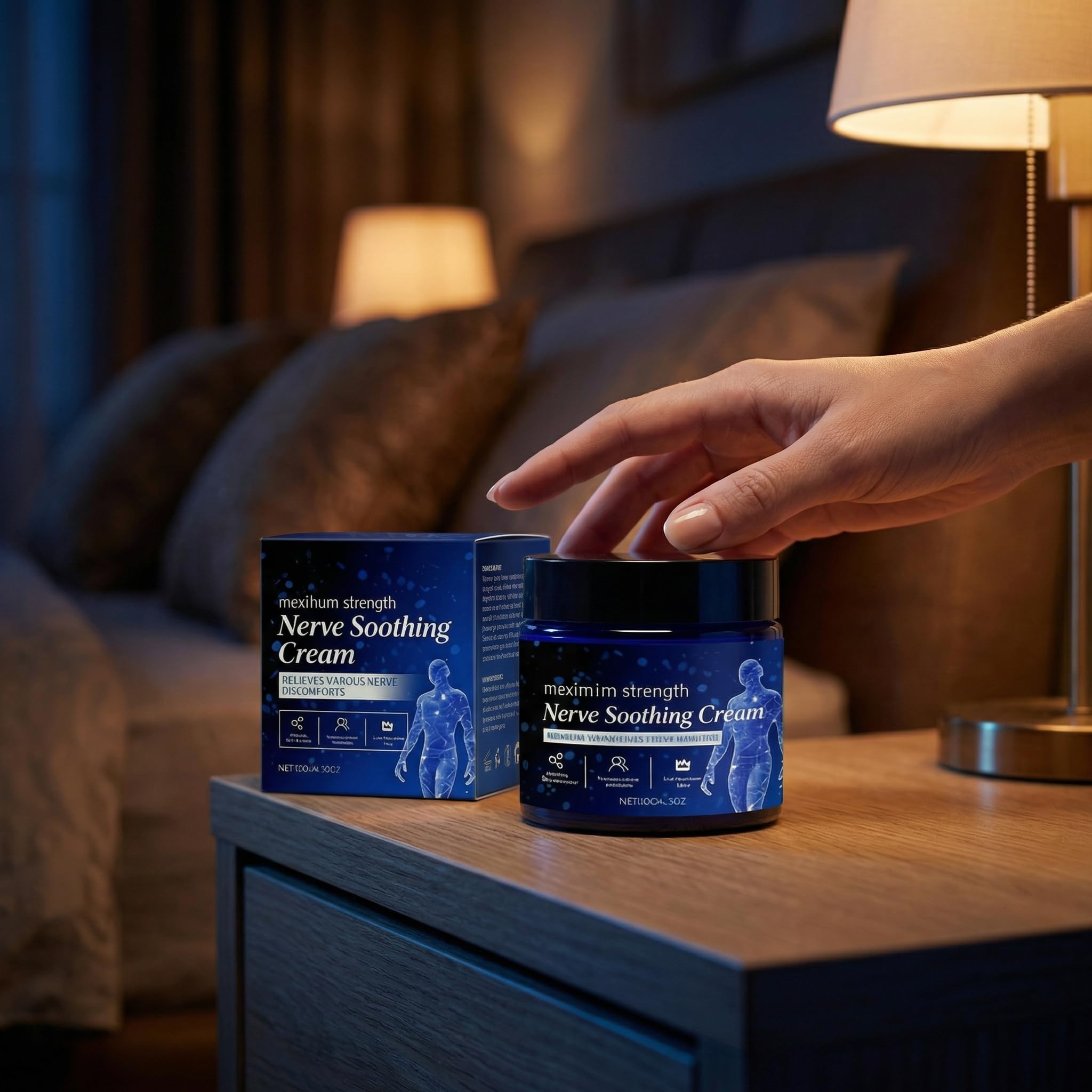 Clennaner Nerve Soothing Calming Body Cream in 120g jar, moisturizing skincare for daily nerve and skin comfort.