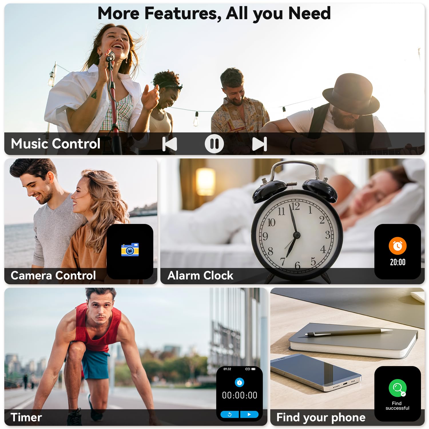 zhizhi Smart Watch for Women Android/iPhone: Fitness Tracker Smart Wat - View 8