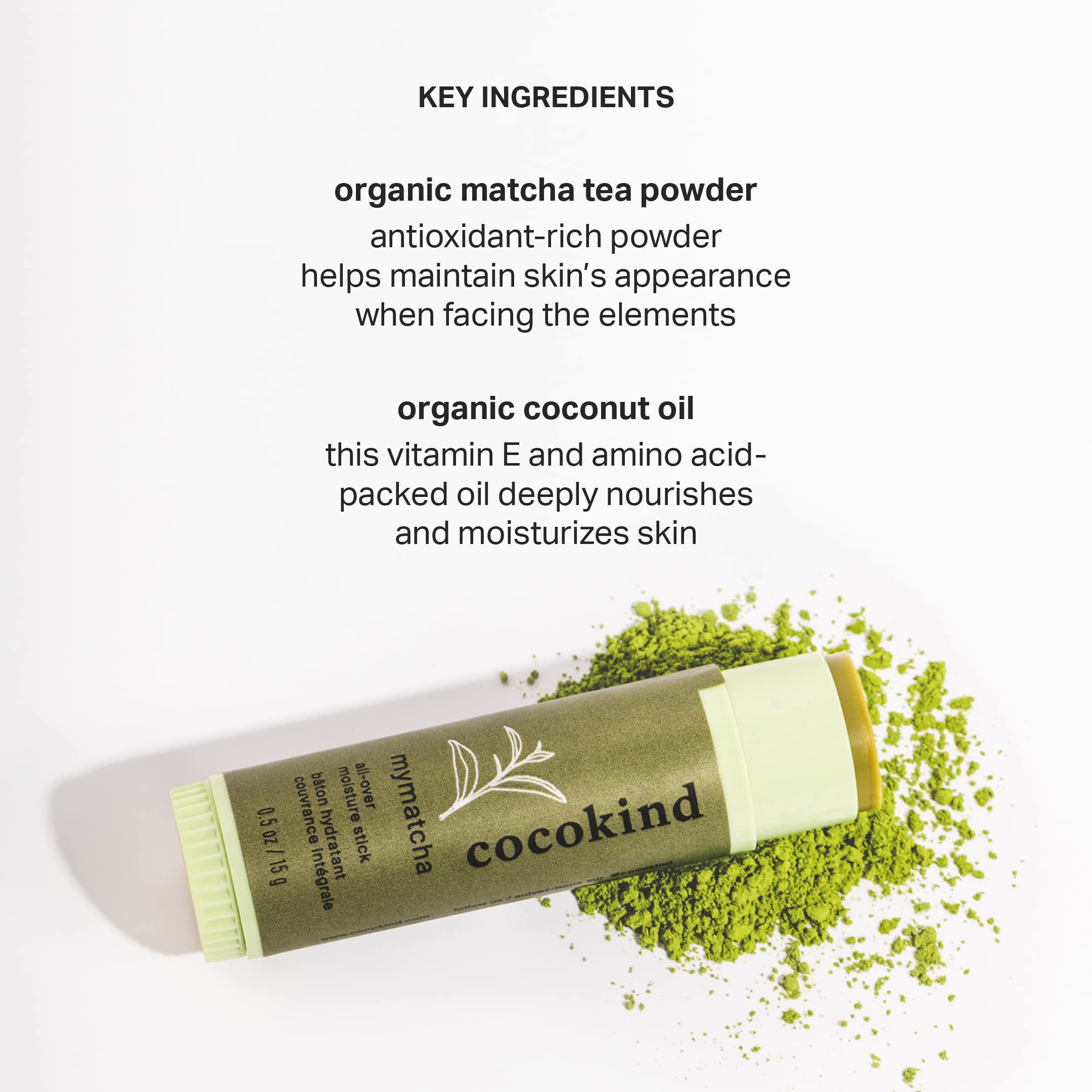 Cocokind MyMatcha Moisture Stick 0 5 Oz - Cocokind Official Product Imagery - 4
