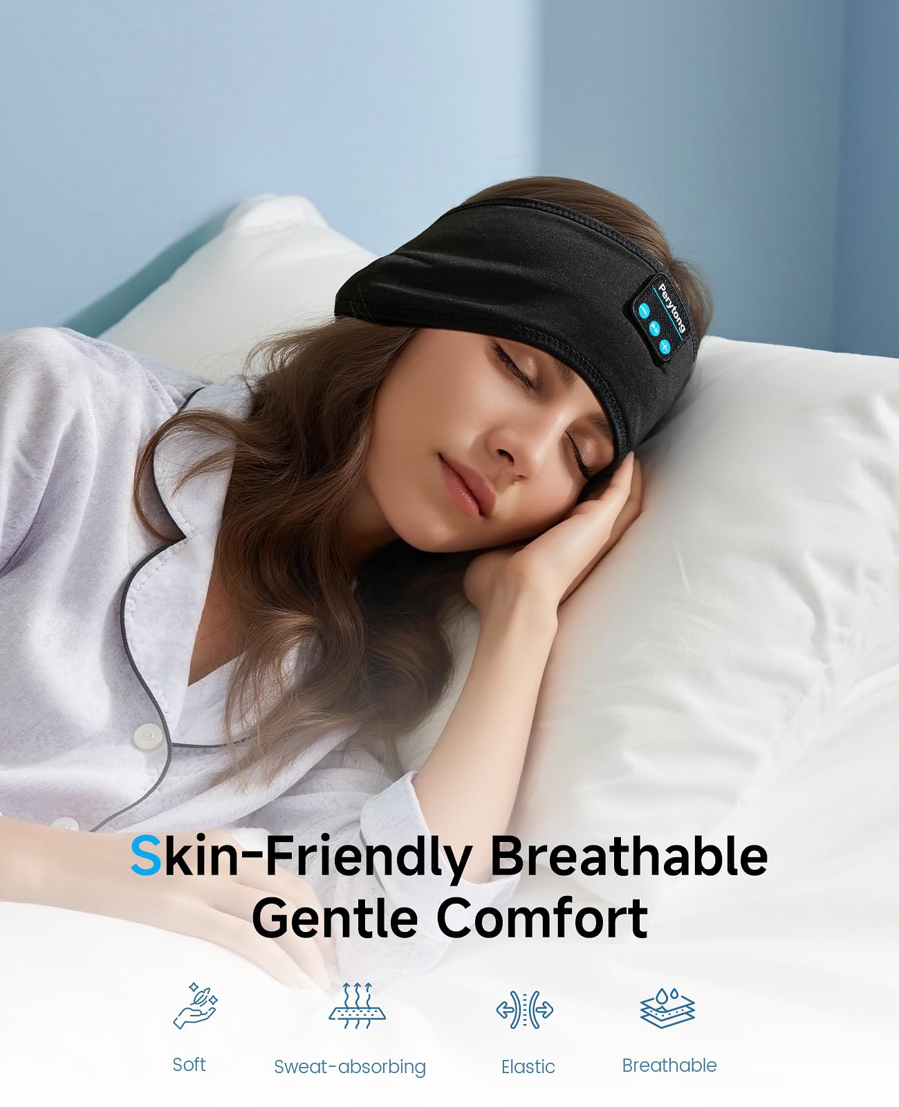 Perytong Sleep Headphones Wireless, Bluetooth Sports Headband Hea - Perytong Official Product View 2