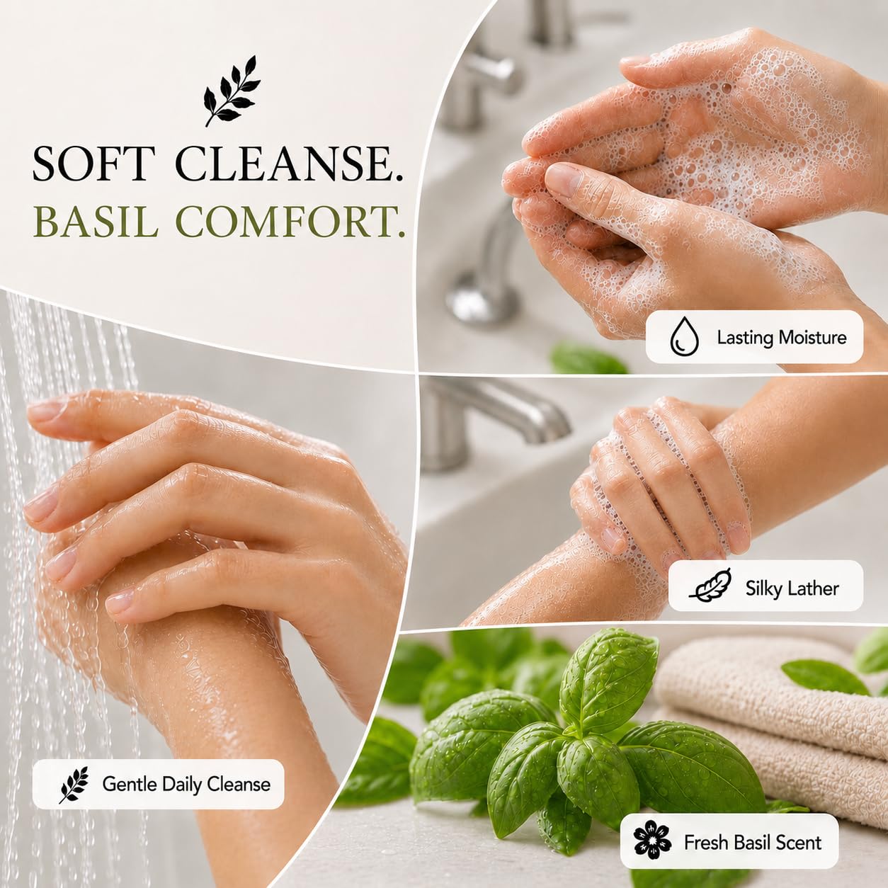 Ginger Lily Farms 1 gal All-Purpose Liquid Hand Soap Refill, Basil Scent