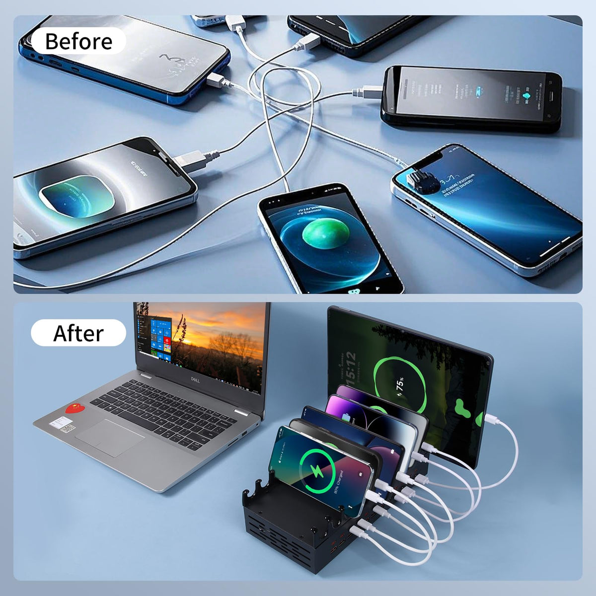 24 Ports 300W Charging Station for Multiple Devices with 10 - Yoodarmx Official Imagery - 7