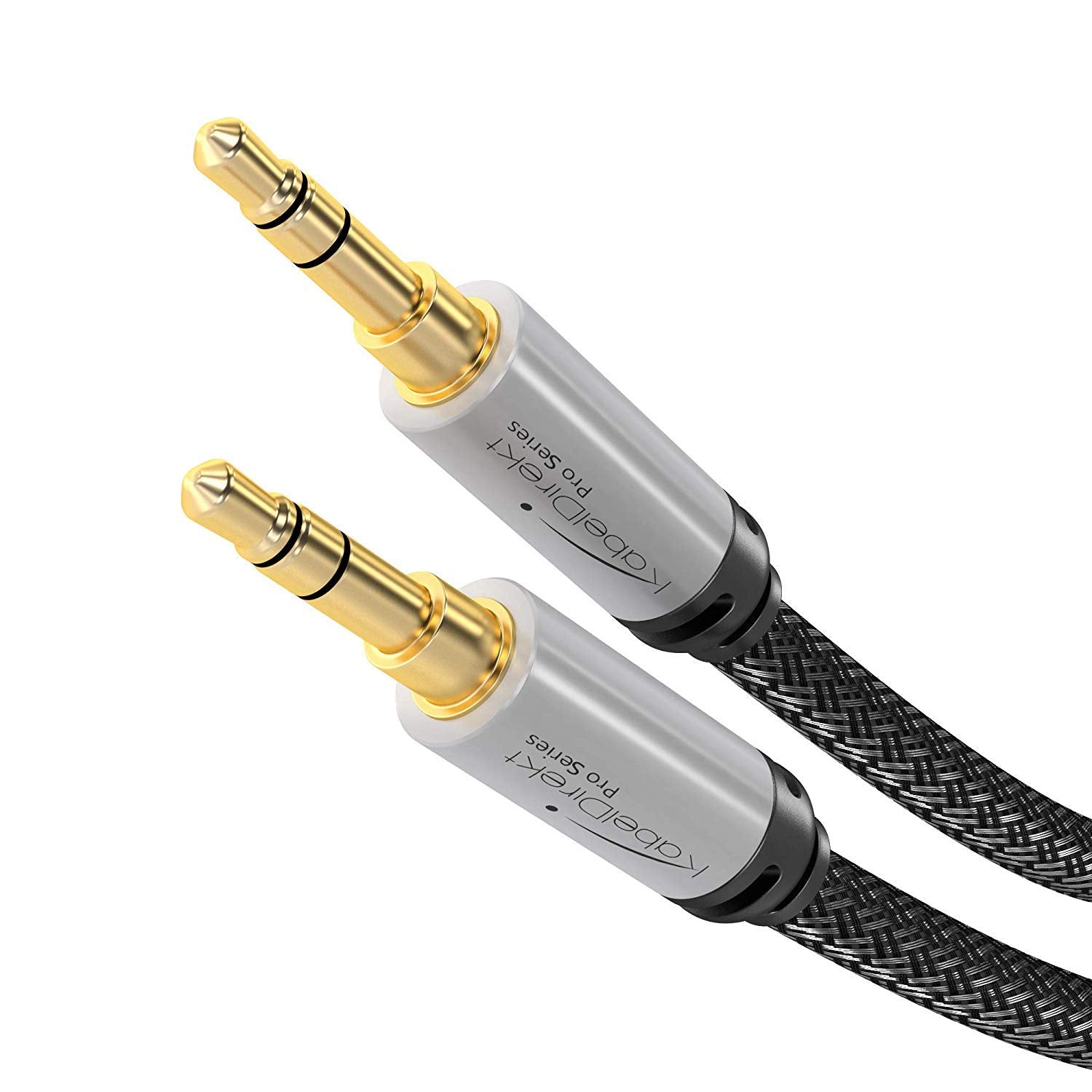 KabelDirekt – Aux Audio Jack Cable 3.5mm – 25ft – Metal by KabelDirekt - Angle View 7