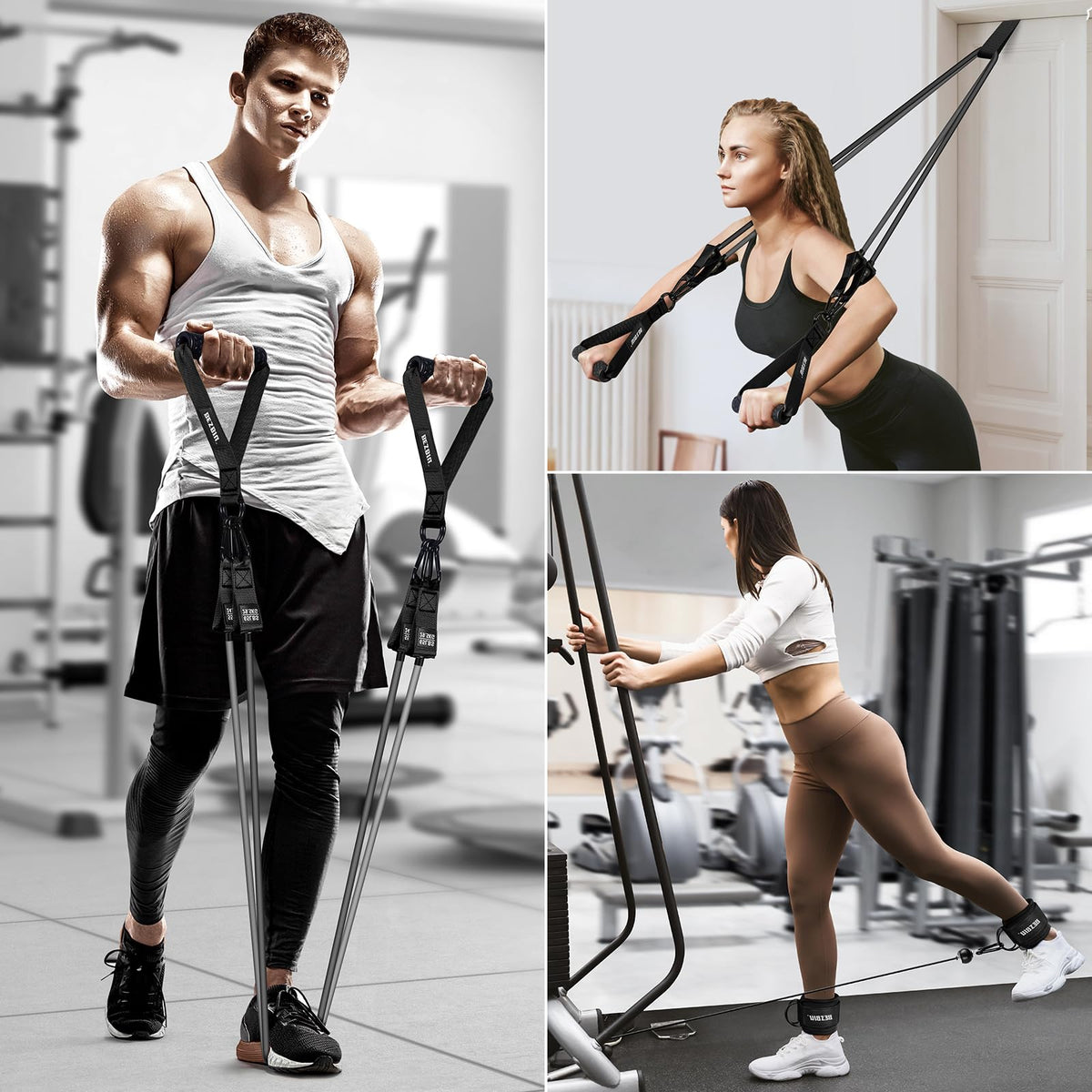 Heavy Resistance Bands for Working Out 300lbs 360lb 420lb - BesBiu Official Imagery - 7